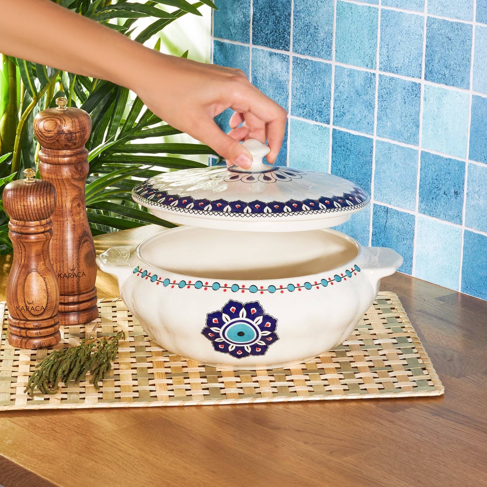 Karaca Mai Seljuk Series Cookware 2200 Ml 153.03.07.9025 - Cookware Sets - ebarza Furniture UAE | Shop Modern Furniture in Abu Dhabi & Dubai - مفروشات ايبازرا في الامارات | تسوق اثاث عصري وديكورات مميزة في دبي وابوظبي