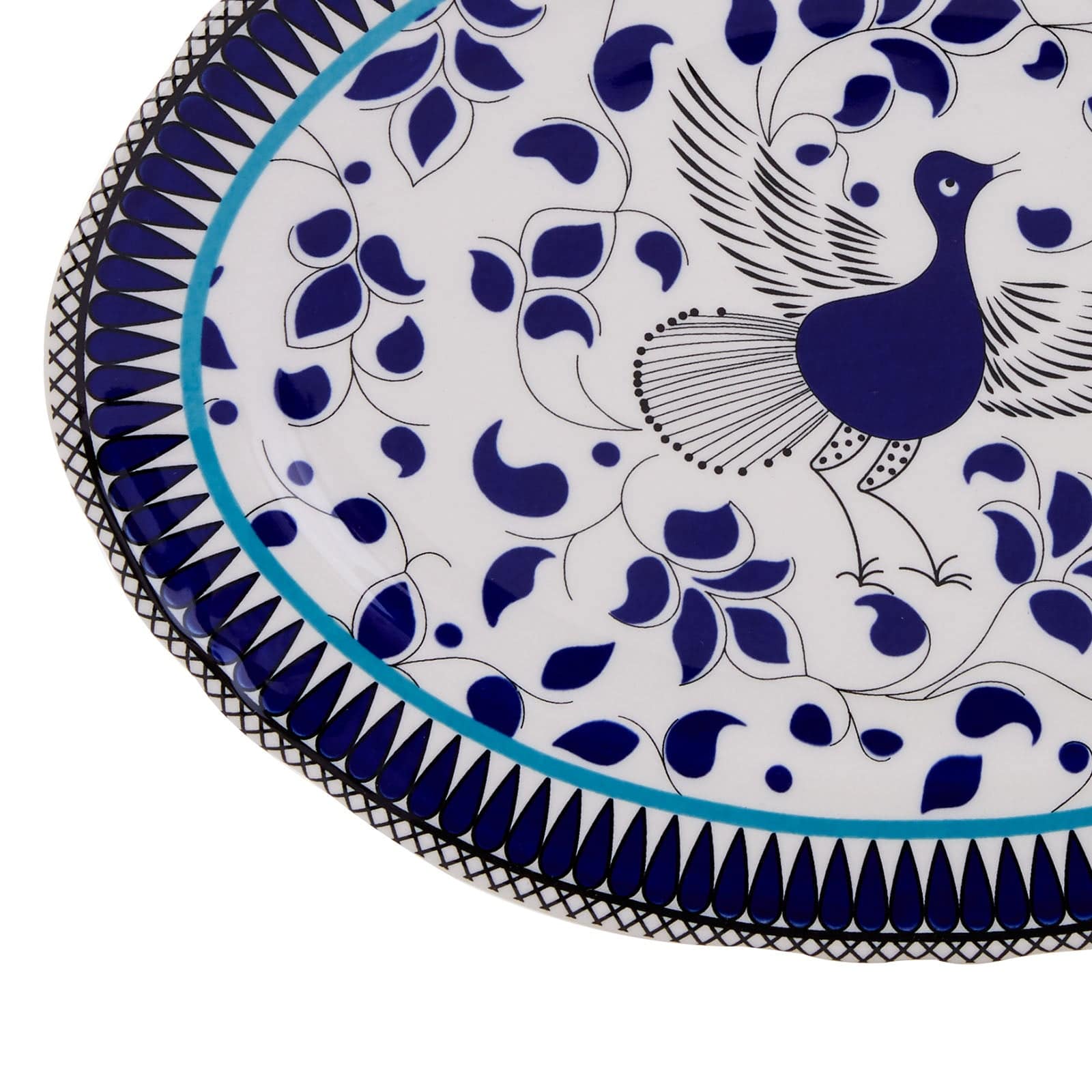 Karaca Mai Seljuk Series Oval Plate 25 Cm 153.03.07.9024 - Plates - ebarza Furniture UAE | Shop Modern Furniture in Abu Dhabi & Dubai - مفروشات ايبازرا في الامارات | تسوق اثاث عصري وديكورات مميزة في دبي وابوظبي