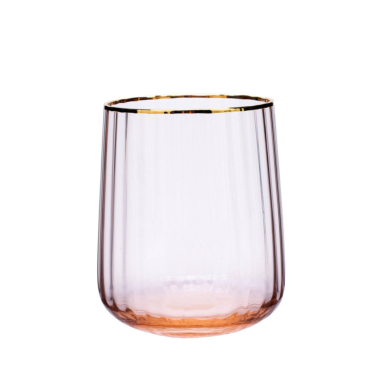 Karaca  Misty Line Glass Water Cup Orange 153.03.07.8646 -  Drinkware - ebarza Furniture UAE | Shop Modern Furniture in Abu Dhabi & Dubai - مفروشات ايبازرا في الامارات | تسوق اثاث عصري وديكورات مميزة في دبي وابوظبي