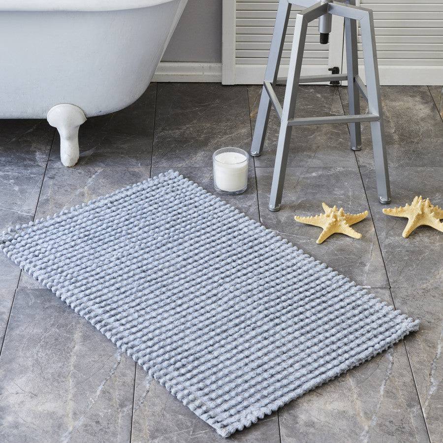 Karaca Nautica Home Elvia Gray Bath Mat 180.01.01.0333 - Bath Mats - ebarza Furniture UAE | Shop Modern Furniture in Abu Dhabi & Dubai - مفروشات ايبازرا في الامارات | تسوق اثاث عصري وديكورات مميزة في دبي وابوظبي