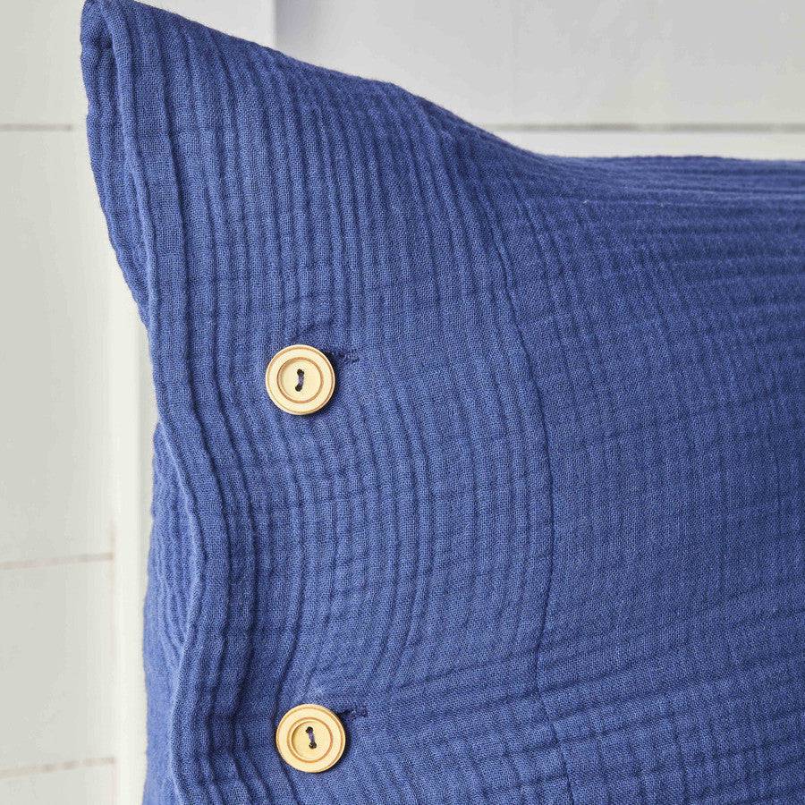 Karaca Nautica Home Pruva Navy Blue Double Sided Single Muslin Bedspread Set 180.01.01.0433 - Bedding - ebarza Furniture UAE | Shop Modern Furniture in Abu Dhabi & Dubai - مفروشات ايبازرا في الامارات | تسوق اثاث عصري وديكورات مميزة في دبي وابوظبي