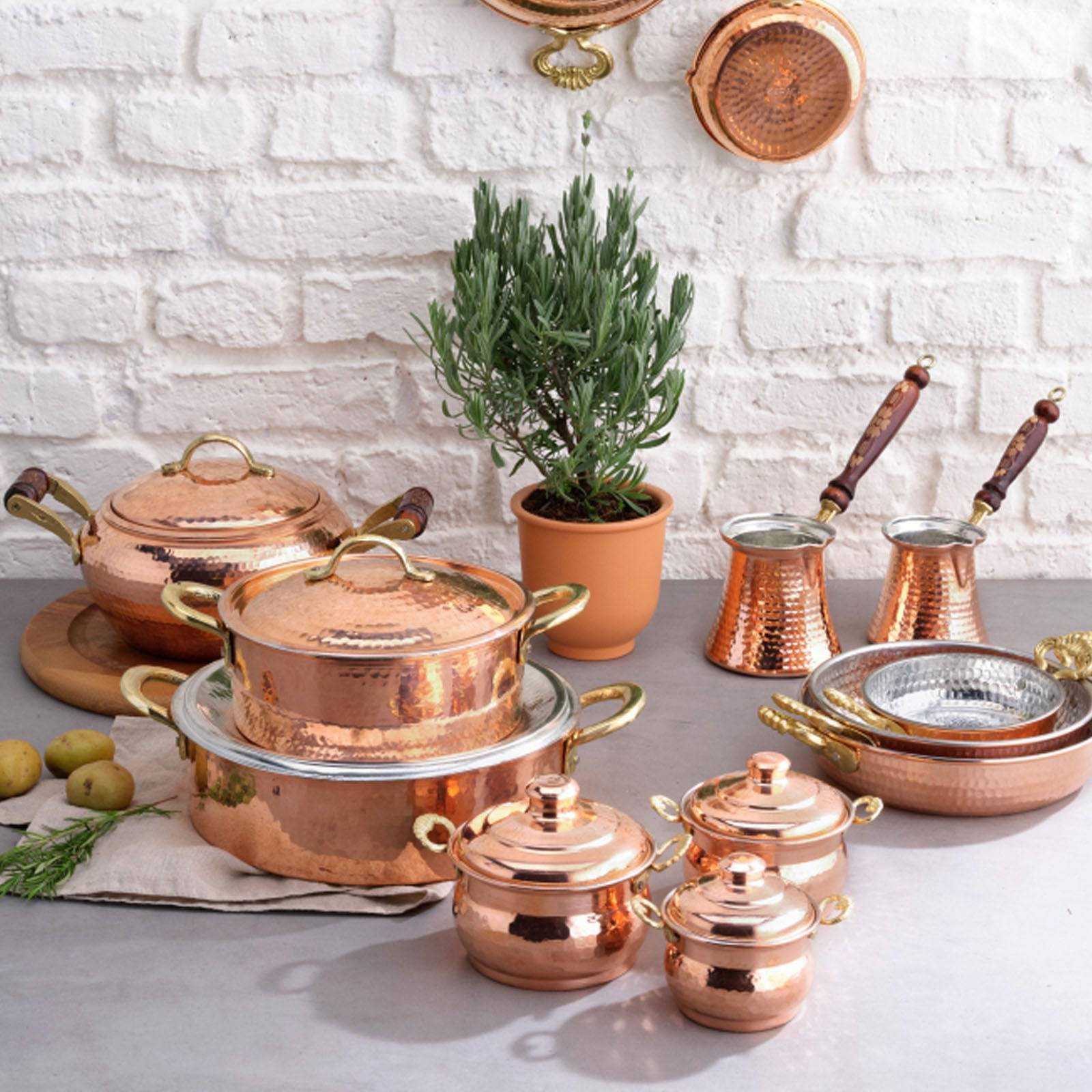 Karaca Nish Copper New Copper Teapot Set 153.03.07.9114 - Coffee and Tea Pots - ebarza Furniture UAE | Shop Modern Furniture in Abu Dhabi & Dubai - مفروشات ايبازرا في الامارات | تسوق اثاث عصري وديكورات مميزة في دبي وابوظبي