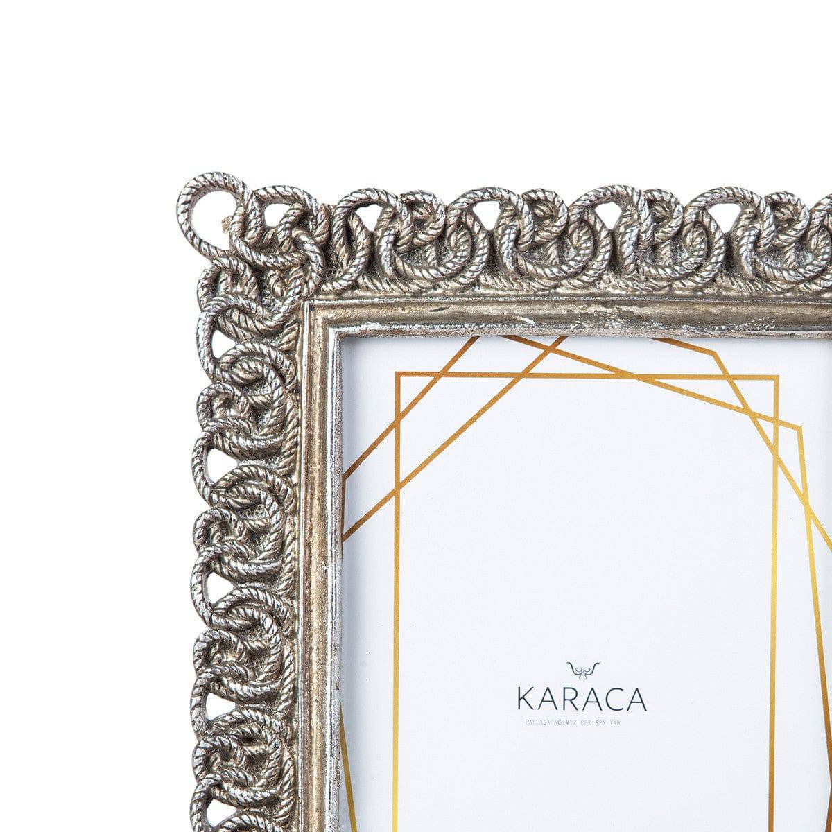 Karaca Nova Chain Silver Photo Frame 13X18 Cm 153.20.01.0299 - Photo Frames - ebarza Furniture UAE | Shop Modern Furniture in Abu Dhabi & Dubai - مفروشات ايبازرا في الامارات | تسوق اثاث عصري وديكورات مميزة في دبي وابوظبي