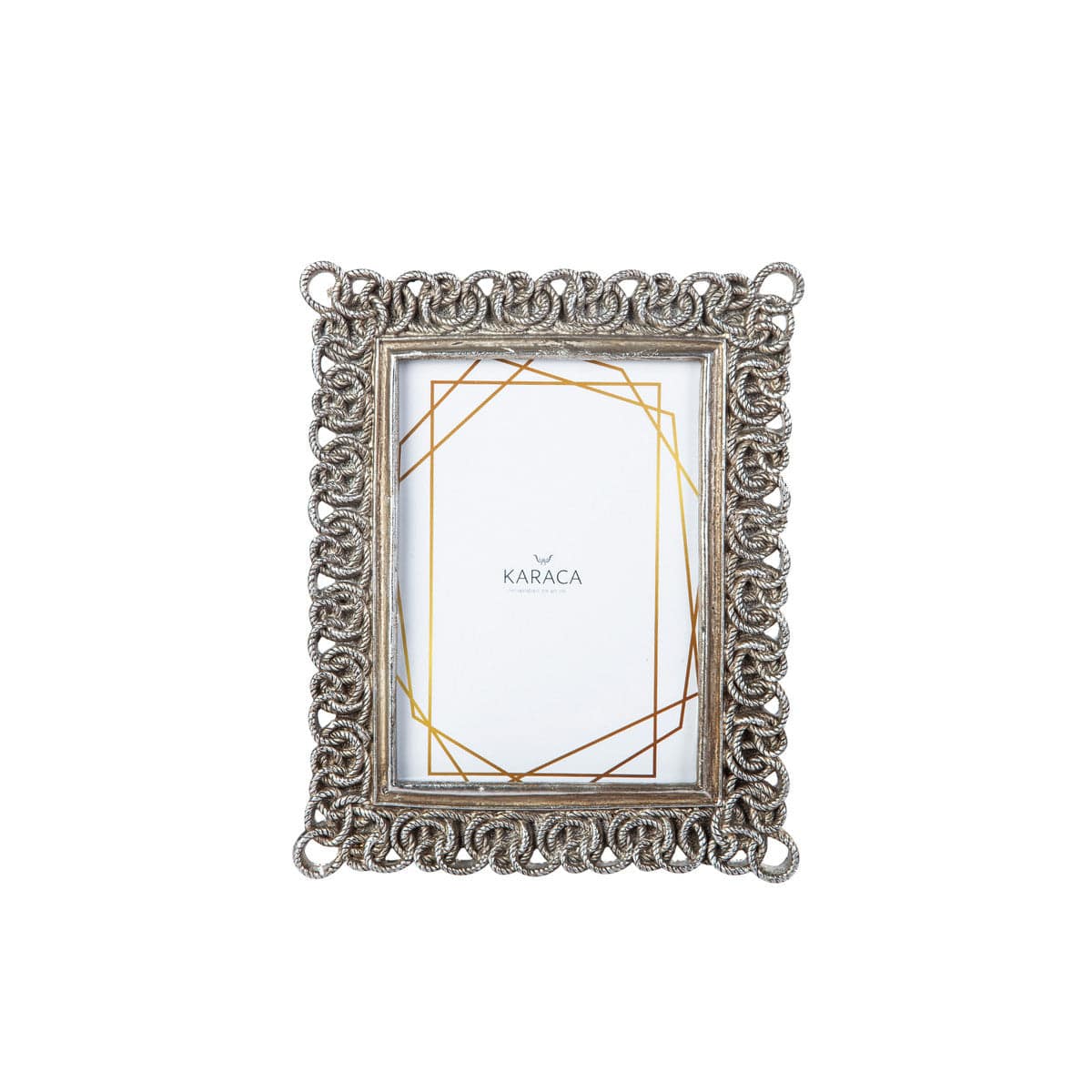 Karaca Nova Chain Silver Photo Frame 13X18 Cm 153.20.01.0299 - Photo Frames - ebarza Furniture UAE | Shop Modern Furniture in Abu Dhabi & Dubai - مفروشات ايبازرا في الامارات | تسوق اثاث عصري وديكورات مميزة في دبي وابوظبي