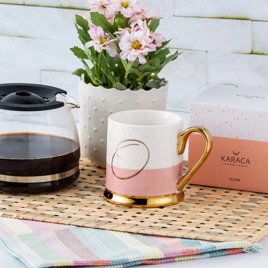 Karaca O Letter Mug 153.03.06.1622 -  Mugs - ebarza Furniture UAE | Shop Modern Furniture in Abu Dhabi & Dubai - مفروشات ايبازرا في الامارات | تسوق اثاث عصري وديكورات مميزة في دبي وابوظبي
