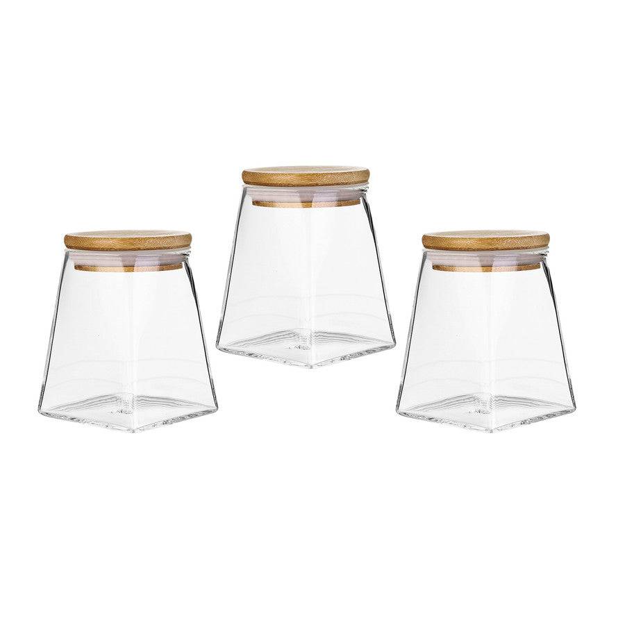 Karaca Pyramid 3 Piece Storage Container- Large 153.03.06.1970 -  Spice Sets - ebarza Furniture UAE | Shop Modern Furniture in Abu Dhabi & Dubai - مفروشات ايبازرا في الامارات | تسوق اثاث عصري وديكورات مميزة في دبي وابوظبي