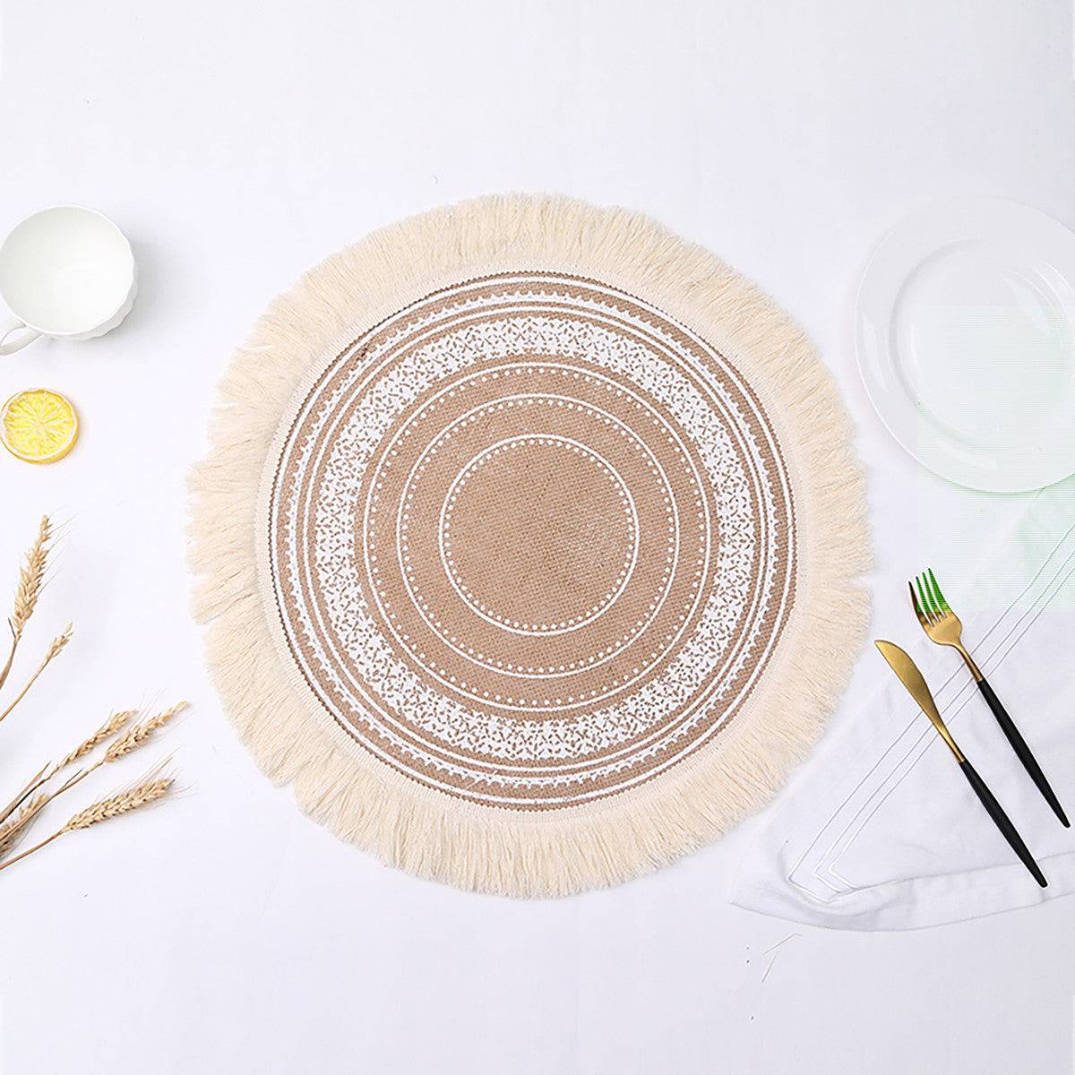 Karaca Ravlen Jute 2 Placemats 153.19.01.1439 -  Placemats - ebarza Furniture UAE | Shop Modern Furniture in Abu Dhabi & Dubai - مفروشات ايبازرا في الامارات | تسوق اثاث عصري وديكورات مميزة في دبي وابوظبي