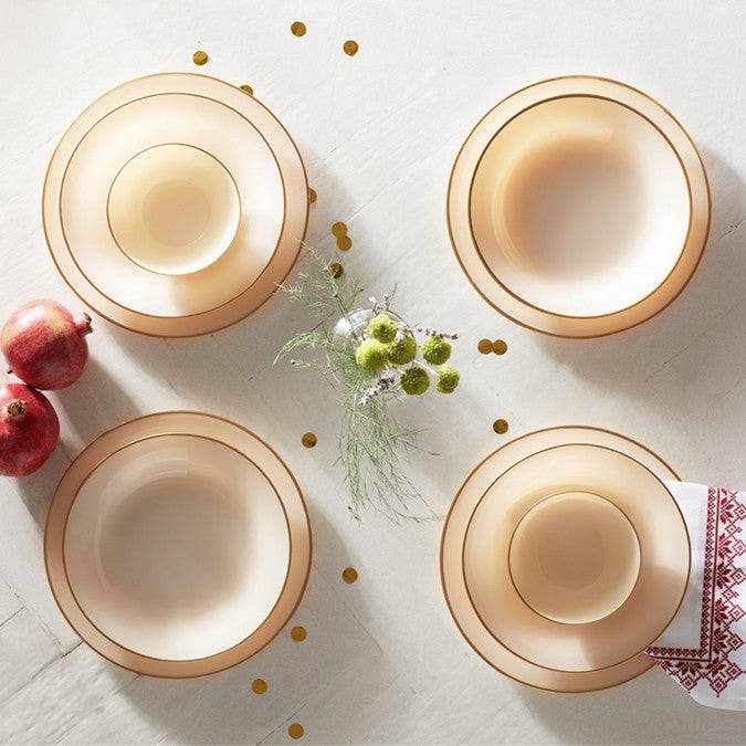 Karaca Retro New Cream 18 Pieces 6 Person Dinnerware 153.03.06.5111/153.03.06.6988 - Cake Sets - ebarza Furniture UAE | Shop Modern Furniture in Abu Dhabi & Dubai - مفروشات ايبازرا في الامارات | تسوق اثاث عصري وديكورات مميزة في دبي وابوظبي