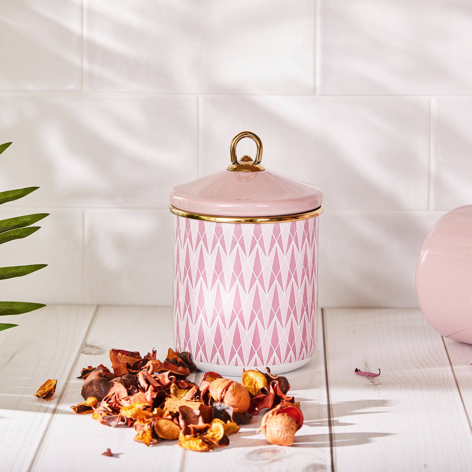 Karaca Retro Pink Storage Container Small 153.03.06.5027 -  Spice Sets - ebarza Furniture UAE | Shop Modern Furniture in Abu Dhabi & Dubai - مفروشات ايبازرا في الامارات | تسوق اثاث عصري وديكورات مميزة في دبي وابوظبي