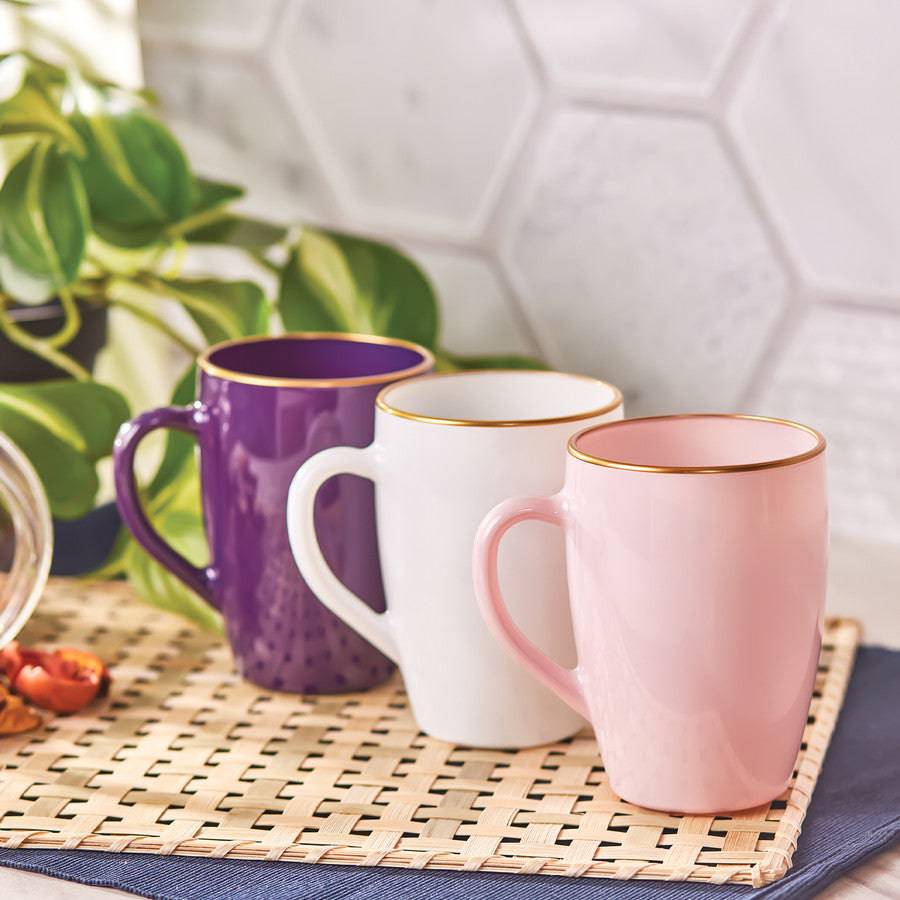 Karaca Retro White Mug 153.03.06.4613 - Mugs - ebarza Furniture UAE | Shop Modern Furniture in Abu Dhabi & Dubai - مفروشات ايبازرا في الامارات | تسوق اثاث عصري وديكورات مميزة في دبي وابوظبي
