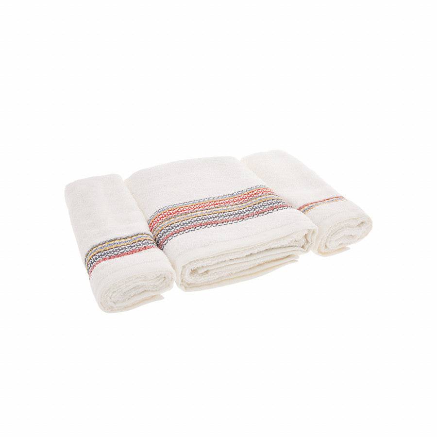 Karaca Sarah Anderson Ingrid Coloured 3 Piece Hand And Face Towel Set 160.02.01.0493 - Towels - ebarza Furniture UAE | Shop Modern Furniture in Abu Dhabi & Dubai - مفروشات ايبازرا في الامارات | تسوق اثاث عصري وديكورات مميزة في دبي وابوظبي