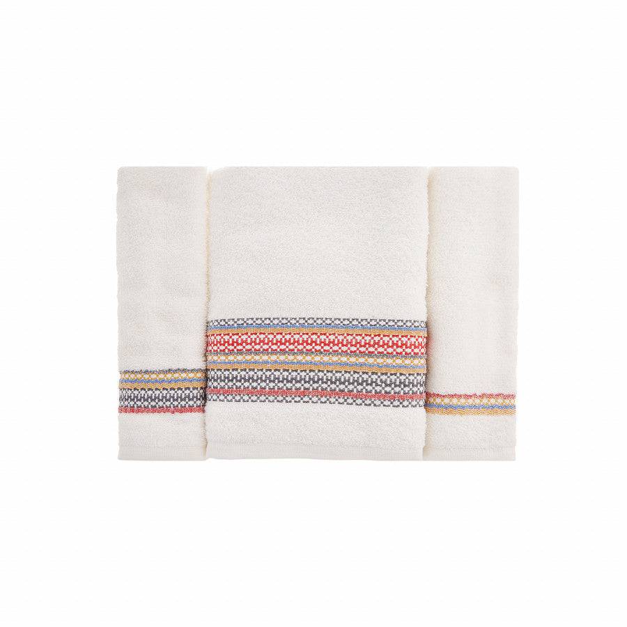 Karaca Sarah Anderson Ingrid Coloured 3 Piece Hand And Face Towel Set 160.02.01.0493 - Towels - ebarza Furniture UAE | Shop Modern Furniture in Abu Dhabi & Dubai - مفروشات ايبازرا في الامارات | تسوق اثاث عصري وديكورات مميزة في دبي وابوظبي