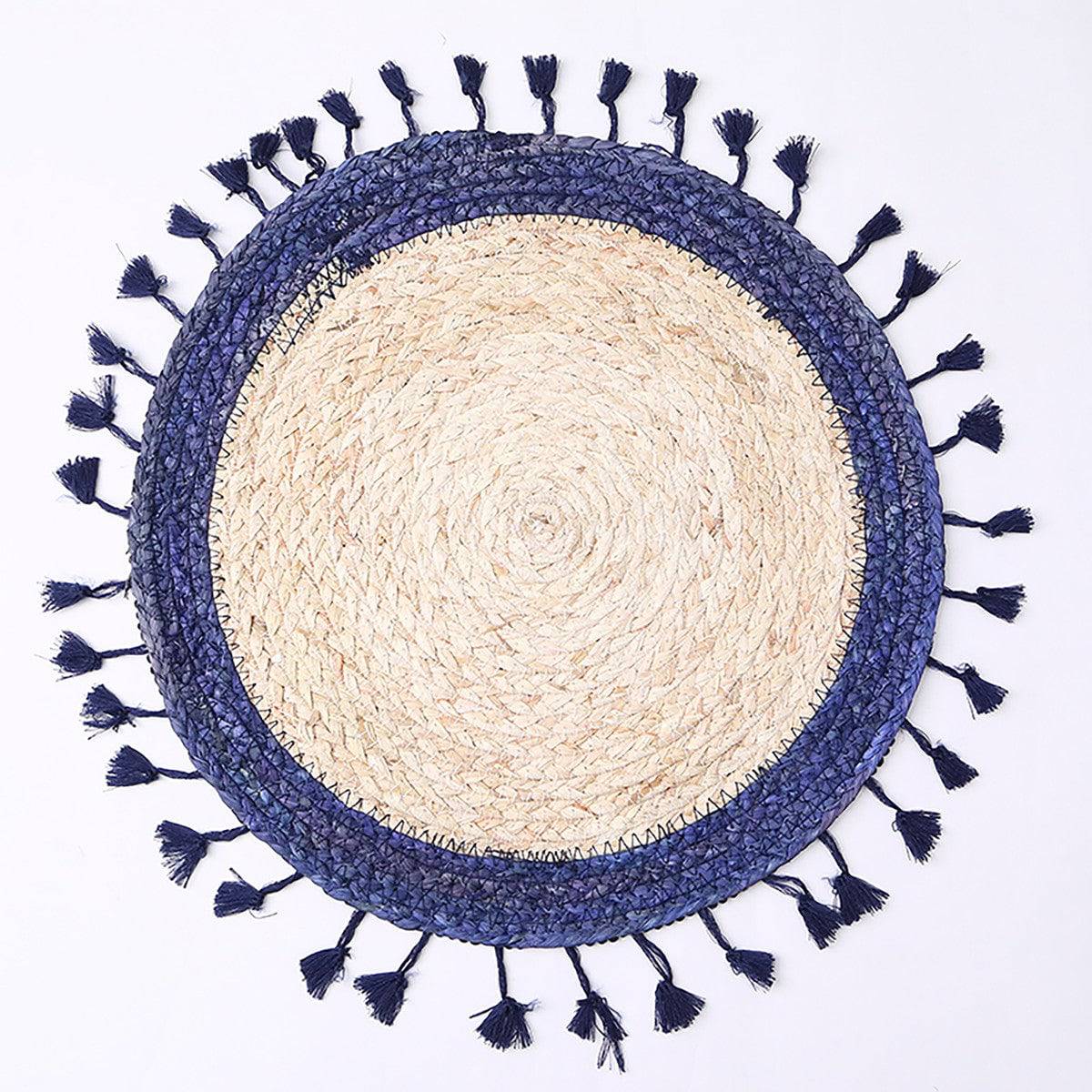 Karaca Sera Husk 2-Piece Placemat Dark Blue 153.20.01.0269 -  Placemats - ebarza Furniture UAE | Shop Modern Furniture in Abu Dhabi & Dubai - مفروشات ايبازرا في الامارات | تسوق اثاث عصري وديكورات مميزة في دبي وابوظبي