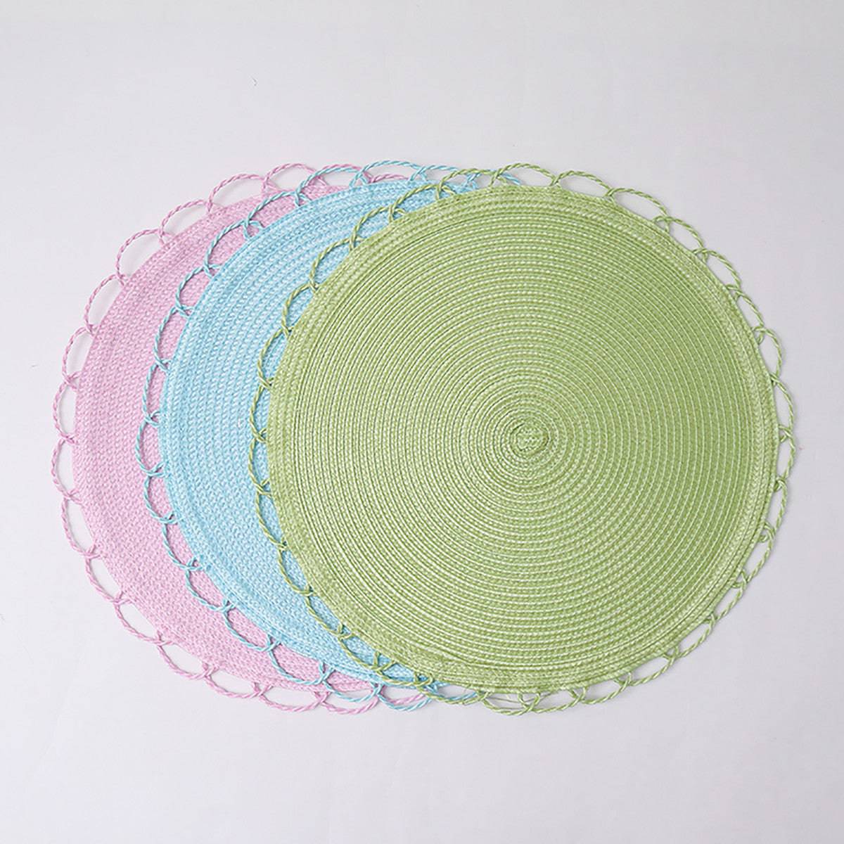 Karaca Sera Woven 2-Piece Placemat Blue 153.20.01.0251 - Placemats - ebarza Furniture UAE | Shop Modern Furniture in Abu Dhabi & Dubai - مفروشات ايبازرا في الامارات | تسوق اثاث عصري وديكورات مميزة في دبي وابوظبي