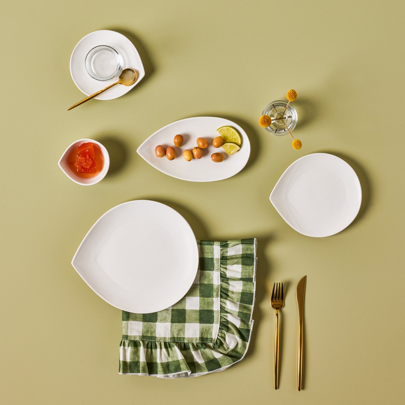 Karaca Solta Porcelain 26 Piece 6 Person Breakfast/Serving Set 153.03.08.4502 - Dinnerware Sets - ebarza Furniture UAE | Shop Modern Furniture in Abu Dhabi & Dubai - مفروشات ايبازرا في الامارات | تسوق اثاث عصري وديكورات مميزة في دبي وابوظبي