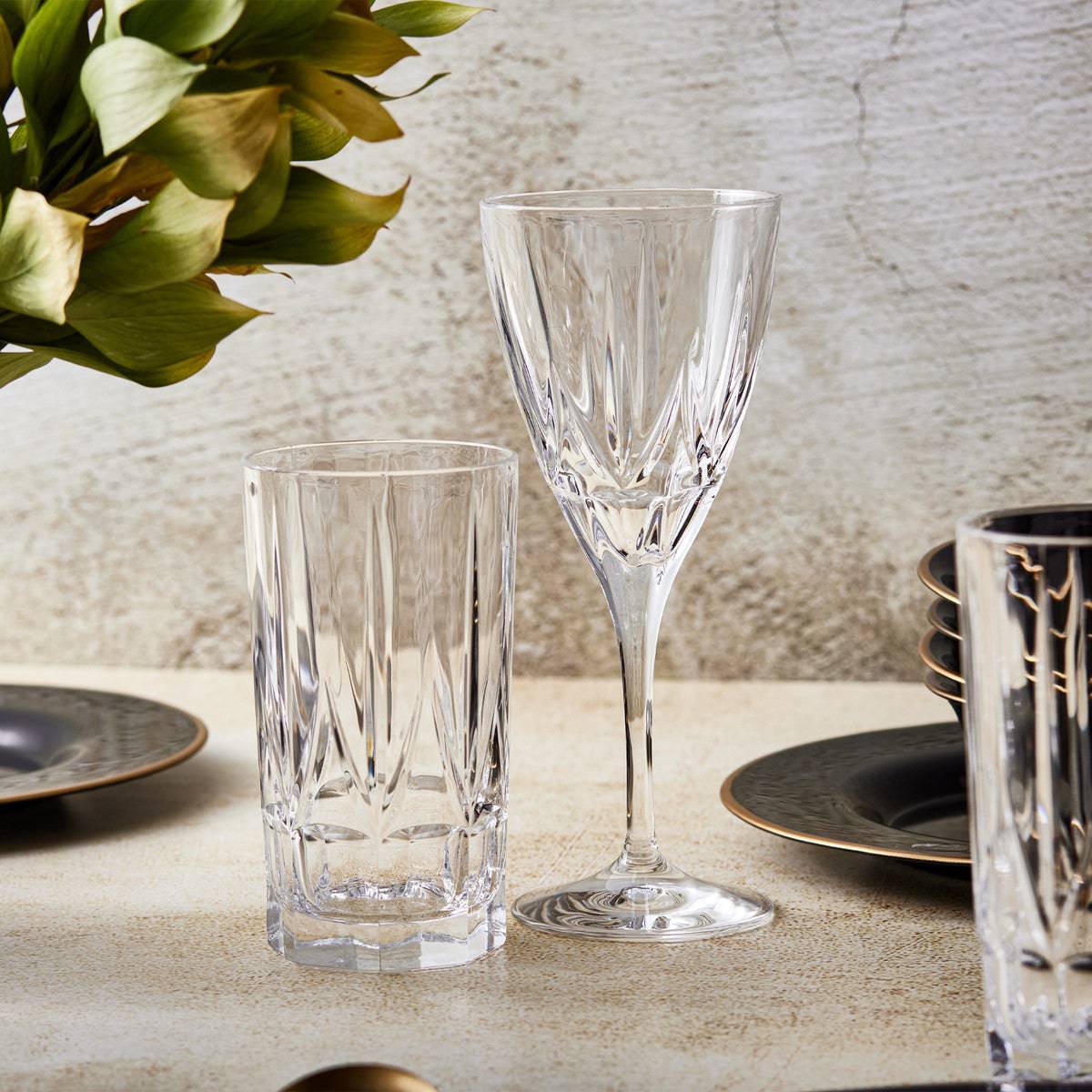 Karaca Turin 24 Piece Glass Set Rcr 153.03.08.0602 -  Drinkware - ebarza Furniture UAE | Shop Modern Furniture in Abu Dhabi & Dubai - مفروشات ايبازرا في الامارات | تسوق اثاث عصري وديكورات مميزة في دبي وابوظبي