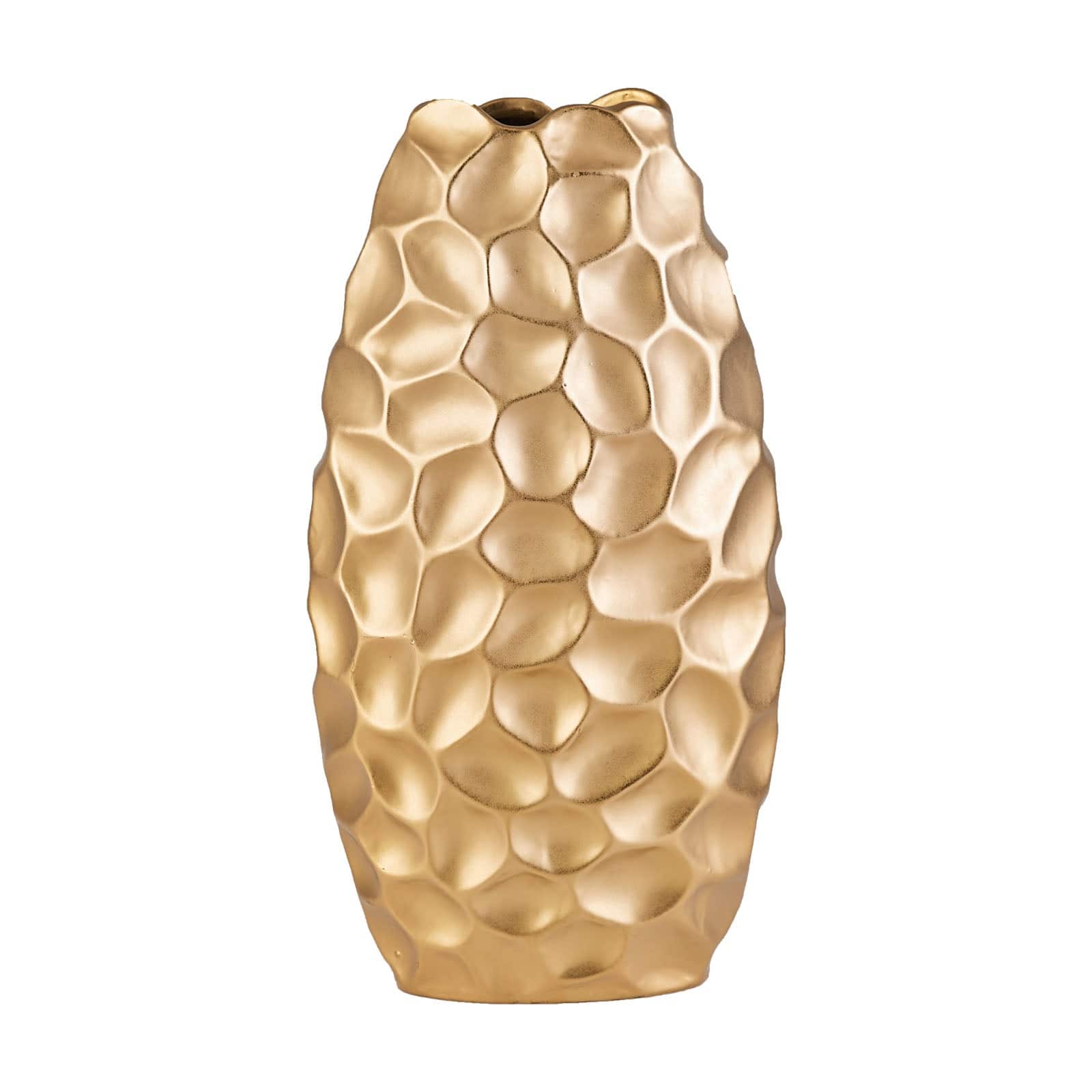 Karaca Vase 21X12X40 Cm Gold 153.19.01.1100 - Vases - ebarza Furniture UAE | Shop Modern Furniture in Abu Dhabi & Dubai - مفروشات ايبازرا في الامارات | تسوق اثاث عصري وديكورات مميزة في دبي وابوظبي