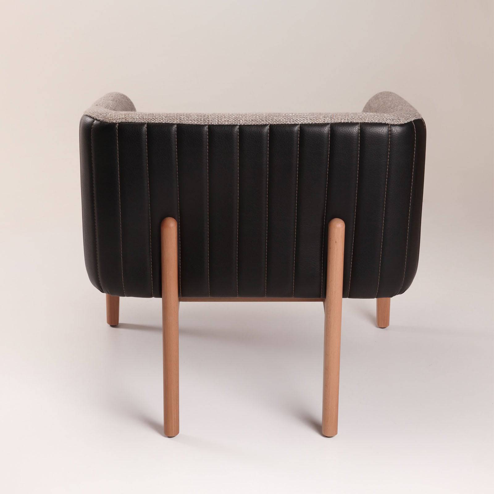 Kenn Lounge Chair Ken-N-Grey-Black - Lounge Chairs - ebarza Furniture UAE | Shop Modern Furniture in Abu Dhabi & Dubai - مفروشات ايبازرا في الامارات | تسوق اثاث عصري وديكورات مميزة في دبي وابوظبي