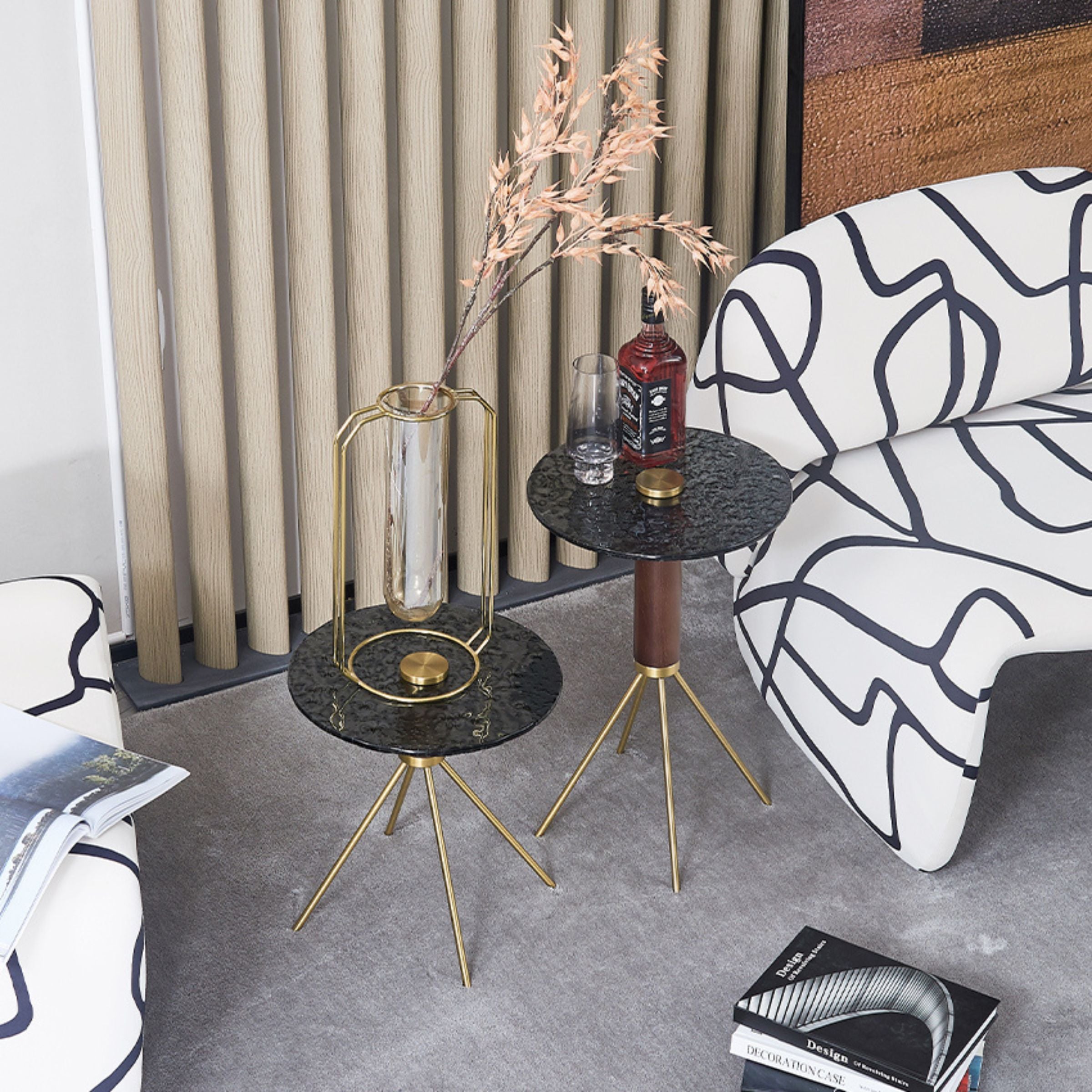 Lama Side Table 53 cm MLL-D62 - Side Tables - ebarza Furniture UAE | Shop Modern Furniture in Abu Dhabi & Dubai - مفروشات ايبازرا في الامارات | تسوق اثاث عصري وديكورات مميزة في دبي وابوظبي