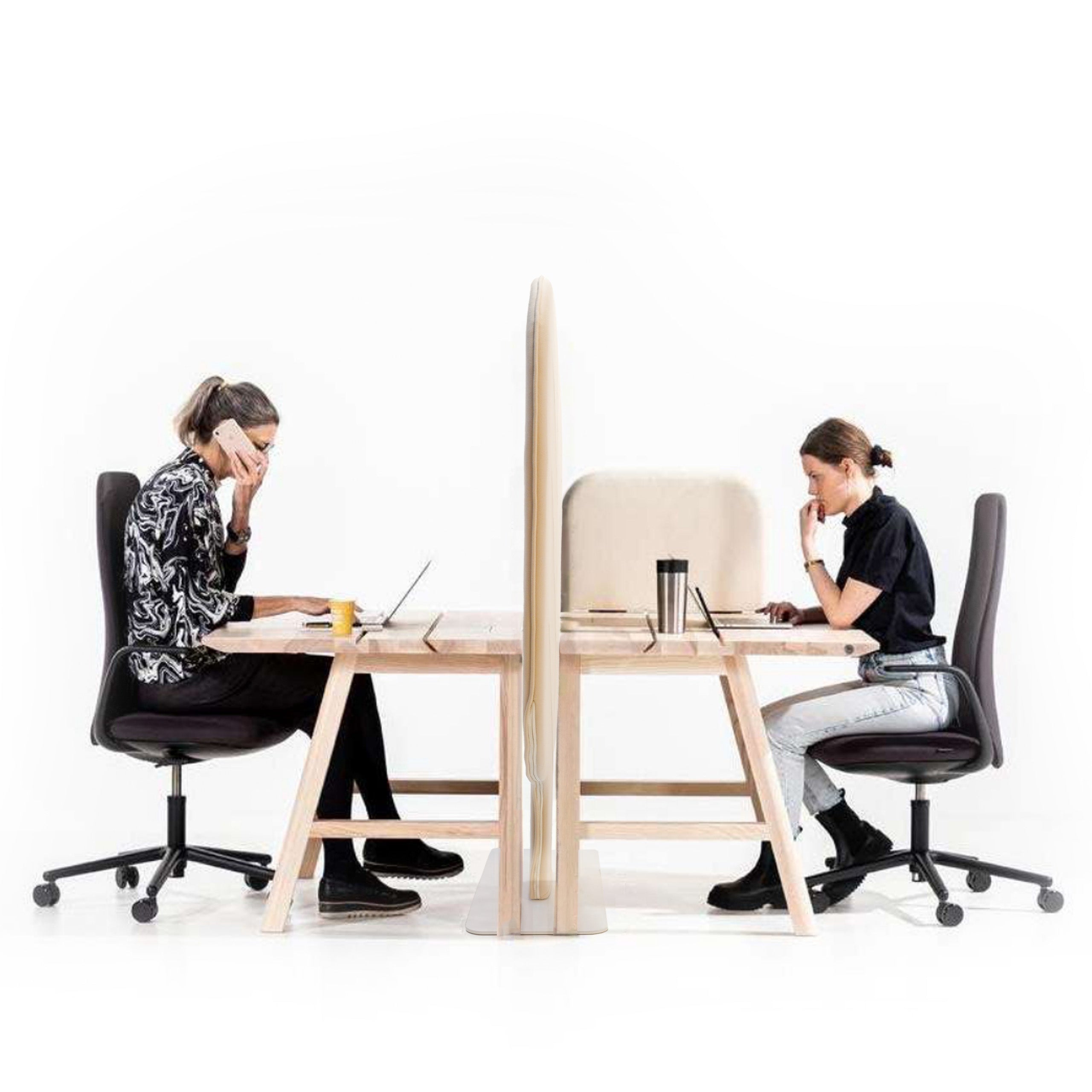 Leaf Medium Screen Barrier y61581-S/78-Beige - Office Barriers - ebarza Furniture UAE | Shop Modern Furniture in Abu Dhabi & Dubai - مفروشات ايبازرا في الامارات | تسوق اثاث عصري وديكورات مميزة في دبي وابوظبي