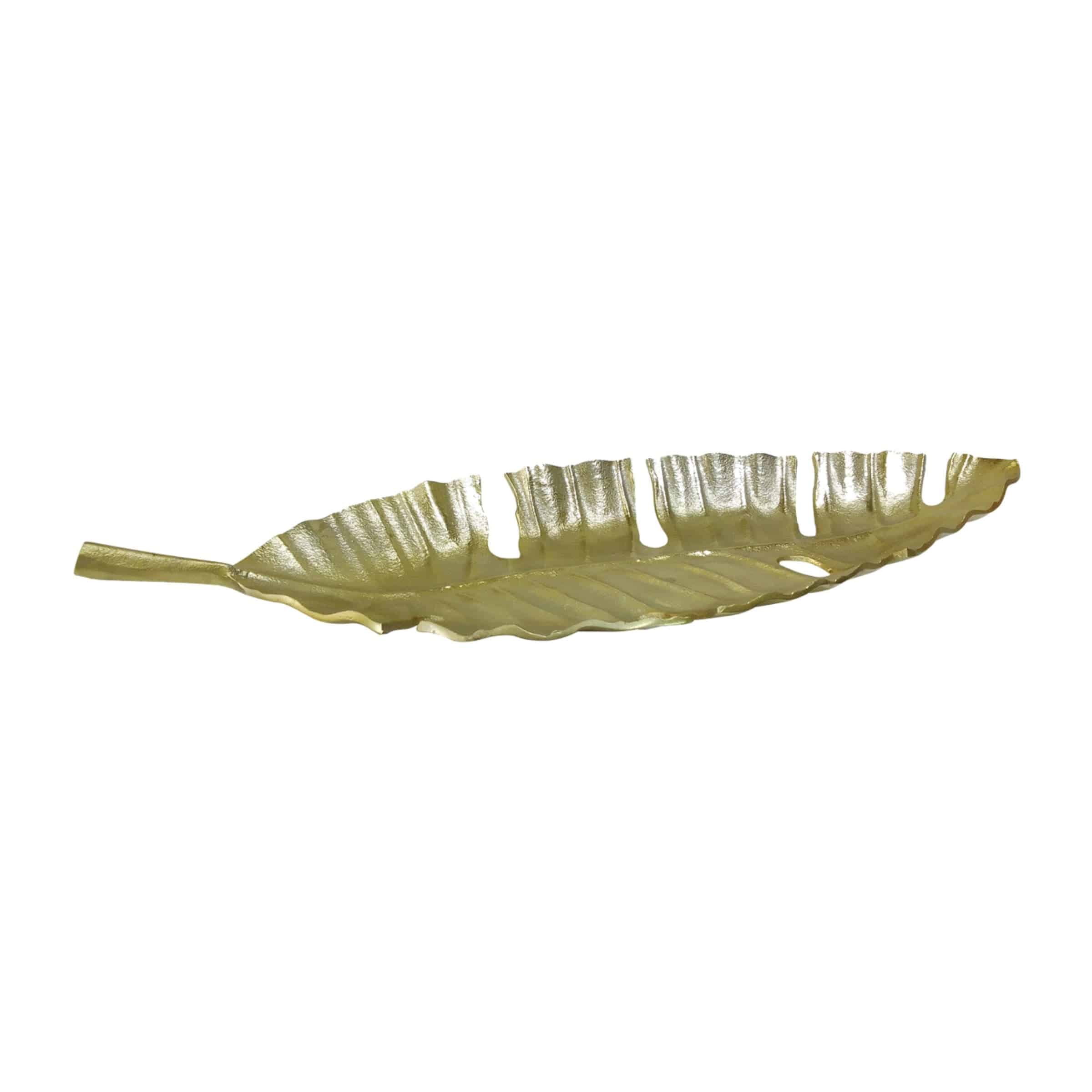 Leaf Metal Tray 16348-02 - Plates - ebarza Furniture UAE | Shop Modern Furniture in Abu Dhabi & Dubai - مفروشات ايبازرا في الامارات | تسوق اثاث عصري وديكورات مميزة في دبي وابوظبي