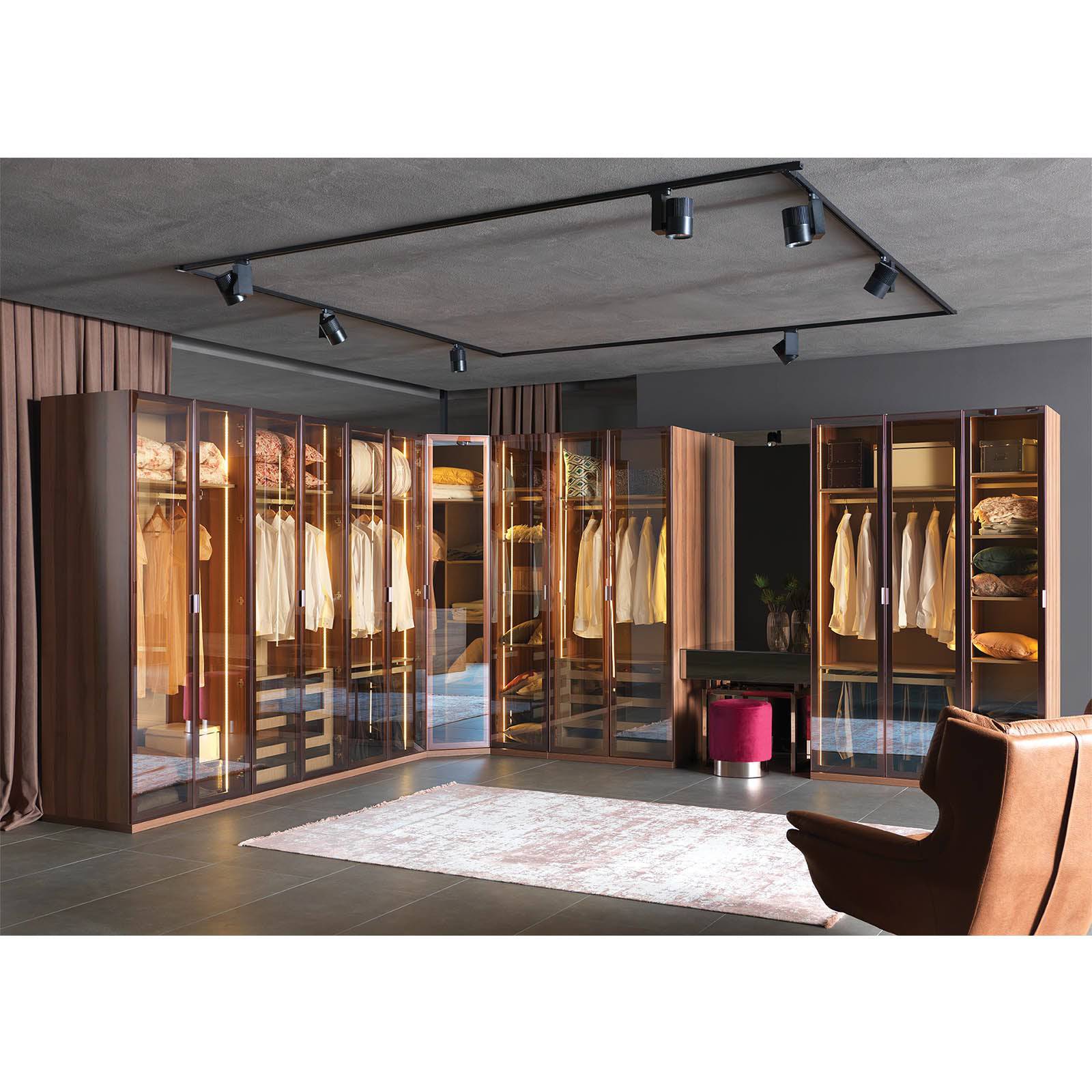 Block Cabinet Corner Module with LED & Glass Door - Block-Corner -  Cabinets - ebarza Furniture UAE | Shop Modern Furniture in Abu Dhabi & Dubai - مفروشات ايبازرا في الامارات | تسوق اثاث عصري وديكورات مميزة في دبي وابوظبي