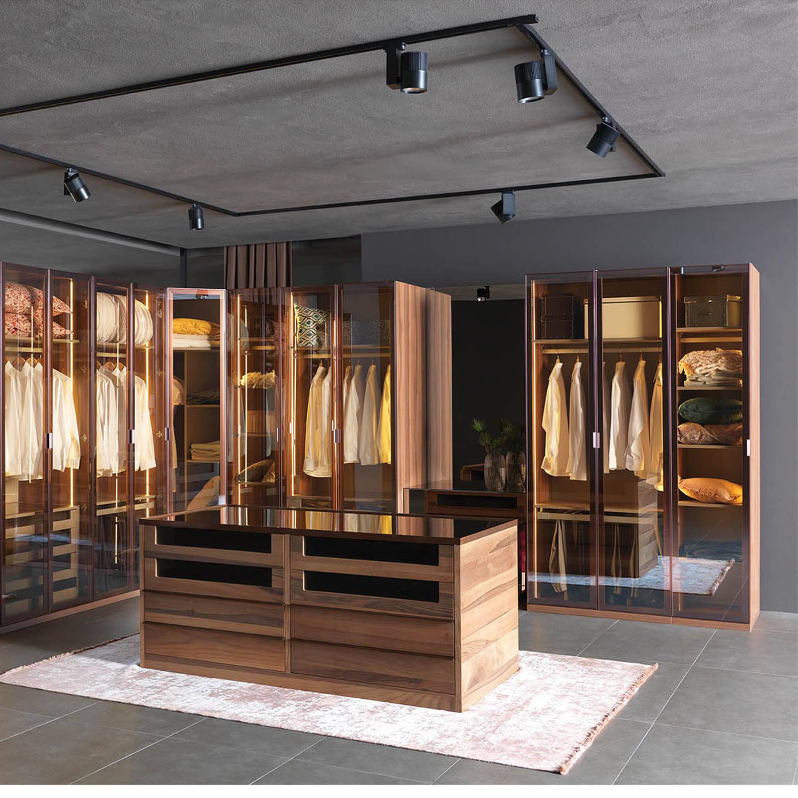 Block Cabinet Corner Module with LED & Glass Door - Block-Corner -  Cabinets - ebarza Furniture UAE | Shop Modern Furniture in Abu Dhabi & Dubai - مفروشات ايبازرا في الامارات | تسوق اثاث عصري وديكورات مميزة في دبي وابوظبي