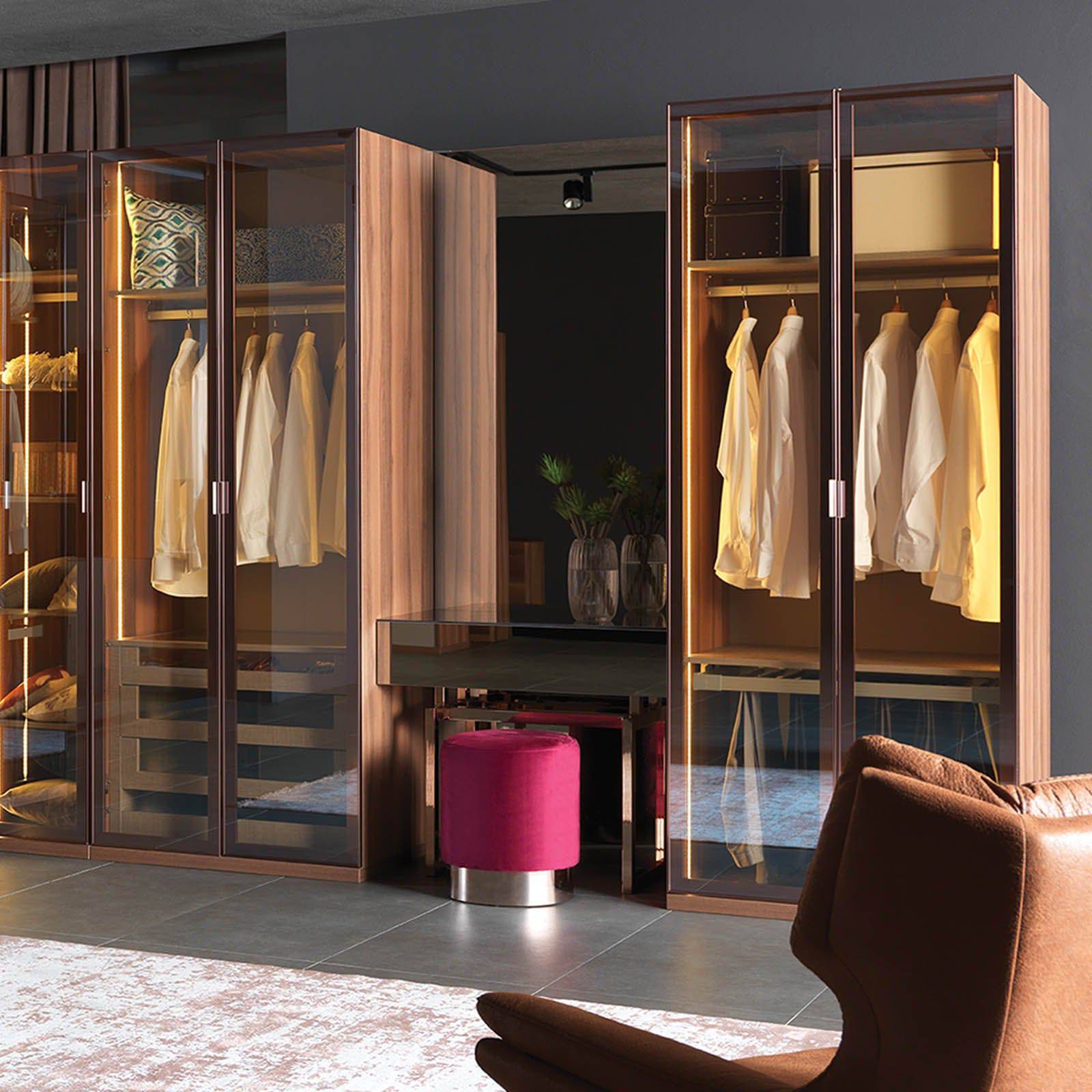 Block Cabinet Corner Module with LED & Wooden Door - Block-corner-wood -  Cabinets - ebarza Furniture UAE | Shop Modern Furniture in Abu Dhabi & Dubai - مفروشات ايبازرا في الامارات | تسوق اثاث عصري وديكورات مميزة في دبي وابوظبي