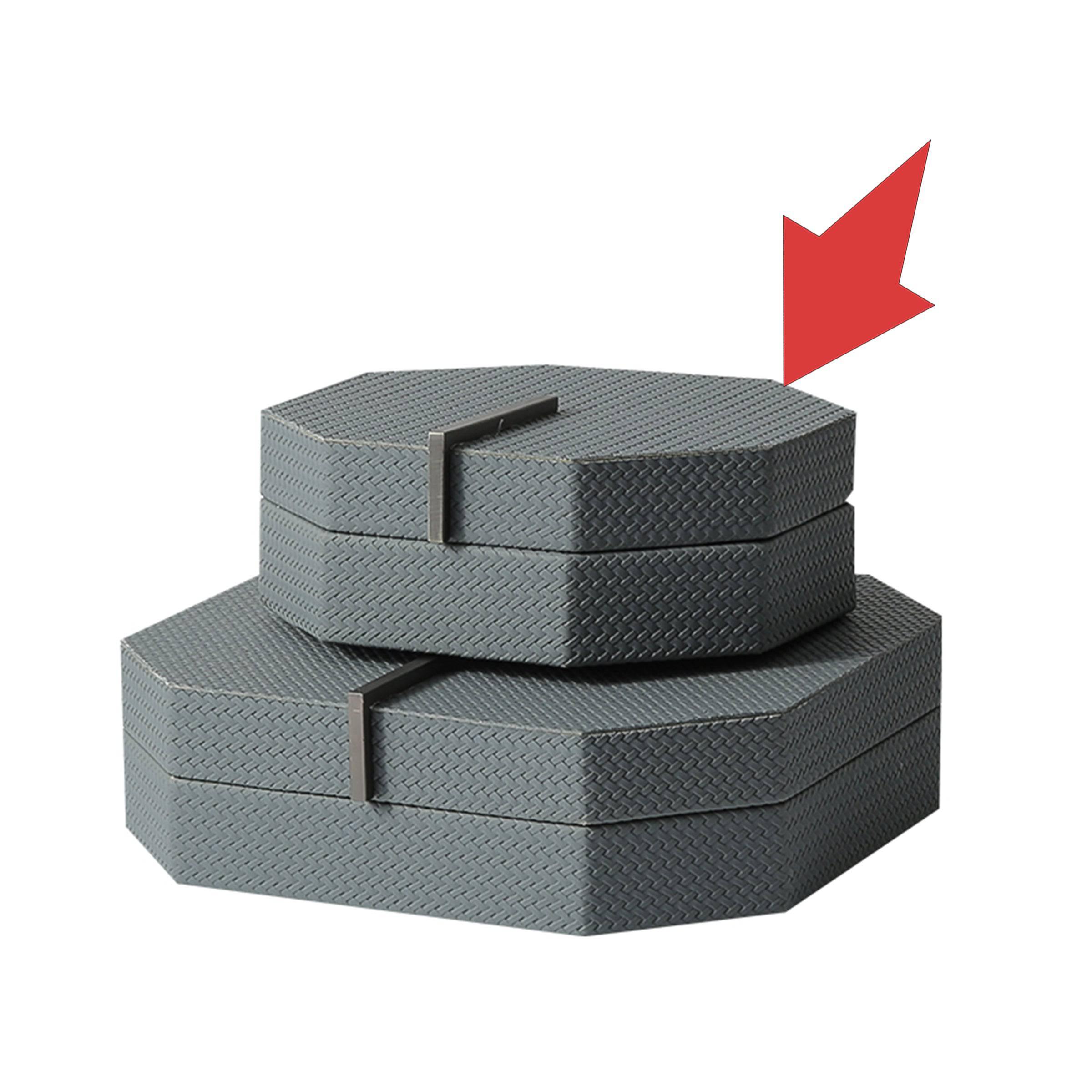 Light Blue Woven Eight-Sided Box -B Fb-Pg2118B - Decorative Boxes - ebarza Furniture UAE | Shop Modern Furniture in Abu Dhabi & Dubai - مفروشات ايبازرا في الامارات | تسوق اثاث عصري وديكورات مميزة في دبي وابوظبي