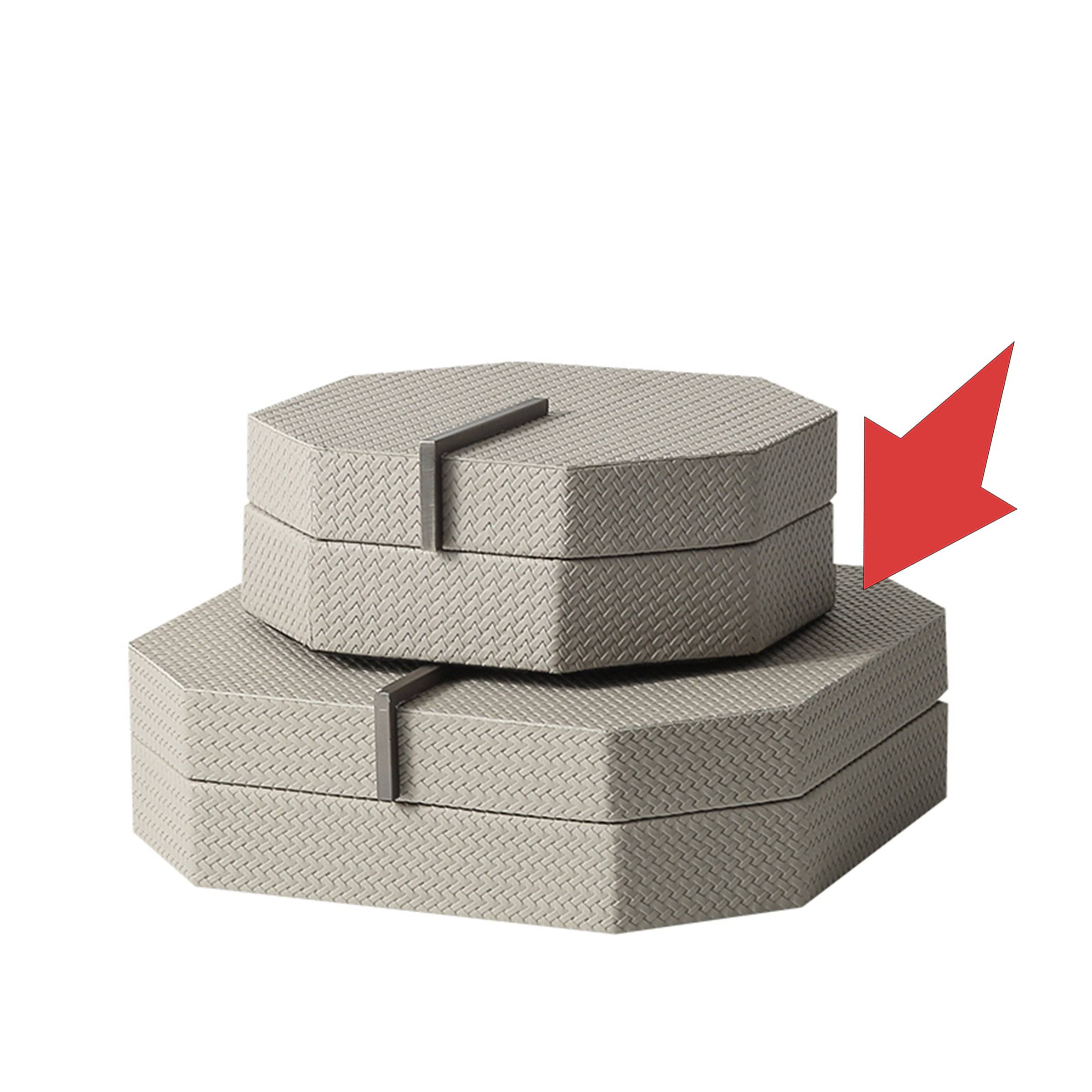 Light Coffee Woven Eight-Sided Box-A Fb-Pg2117A - Decorative Boxes - ebarza Furniture UAE | Shop Modern Furniture in Abu Dhabi & Dubai - مفروشات ايبازرا في الامارات | تسوق اثاث عصري وديكورات مميزة في دبي وابوظبي