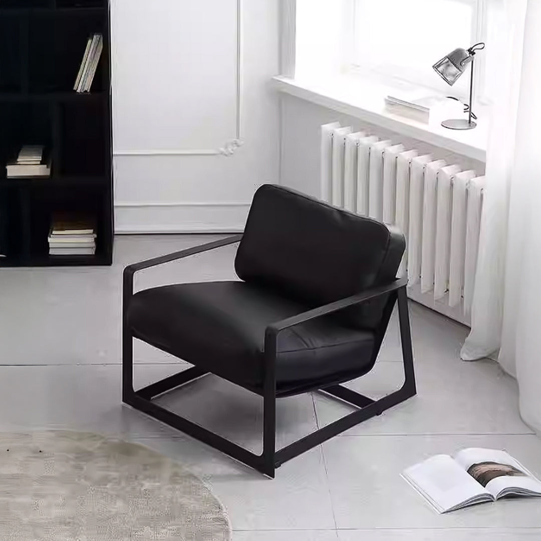 Lille Lounge Chair LC008-Black - Lounge Chairs - ebarza Furniture UAE | Shop Modern Furniture in Abu Dhabi & Dubai - مفروشات ايبازرا في الامارات | تسوق اثاث عصري وديكورات مميزة في دبي وابوظبي