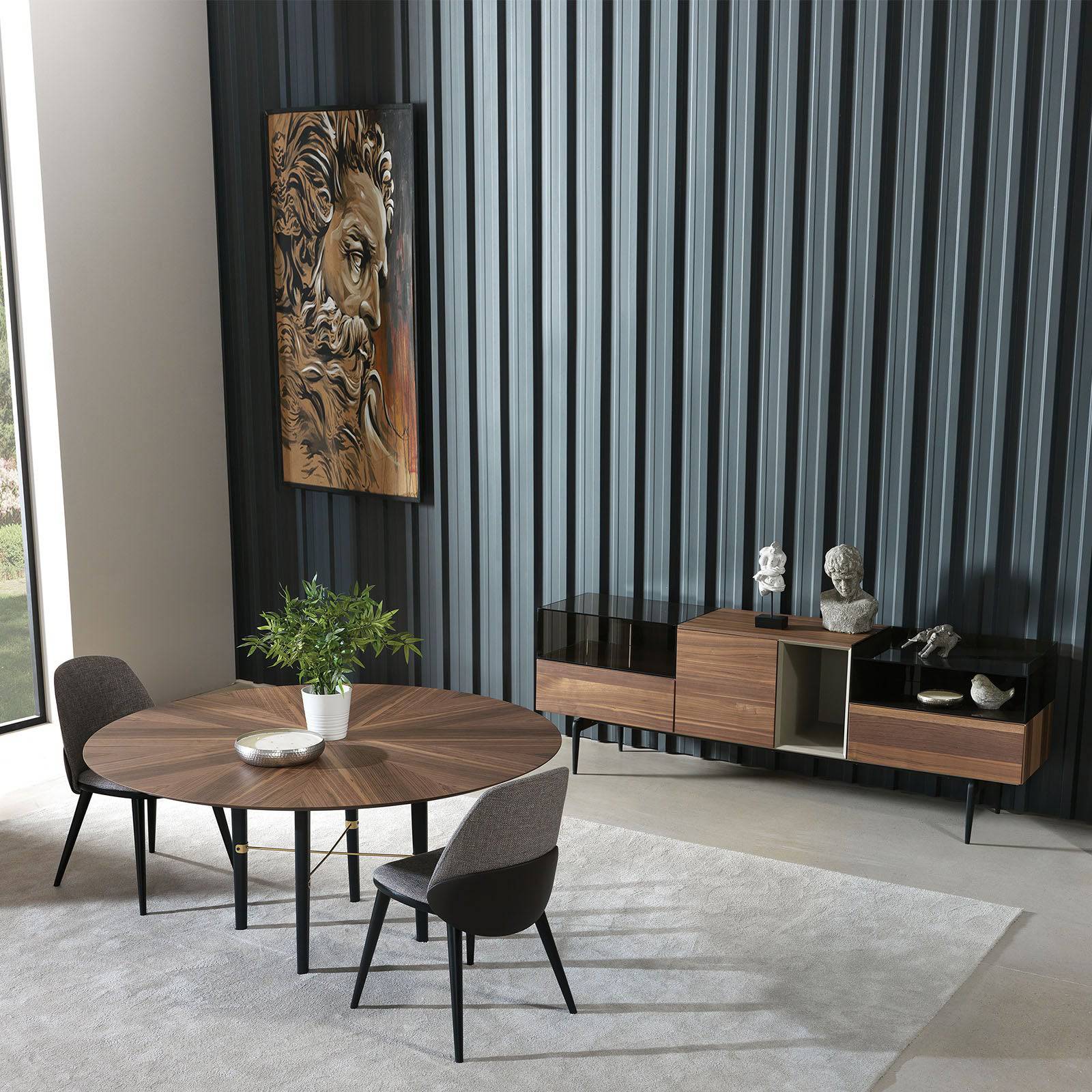 Lima Round Table Lima007 - Dining Tables - ebarza Furniture UAE | Shop Modern Furniture in Abu Dhabi & Dubai - مفروشات ايبازرا في الامارات | تسوق اثاث عصري وديكورات مميزة في دبي وابوظبي