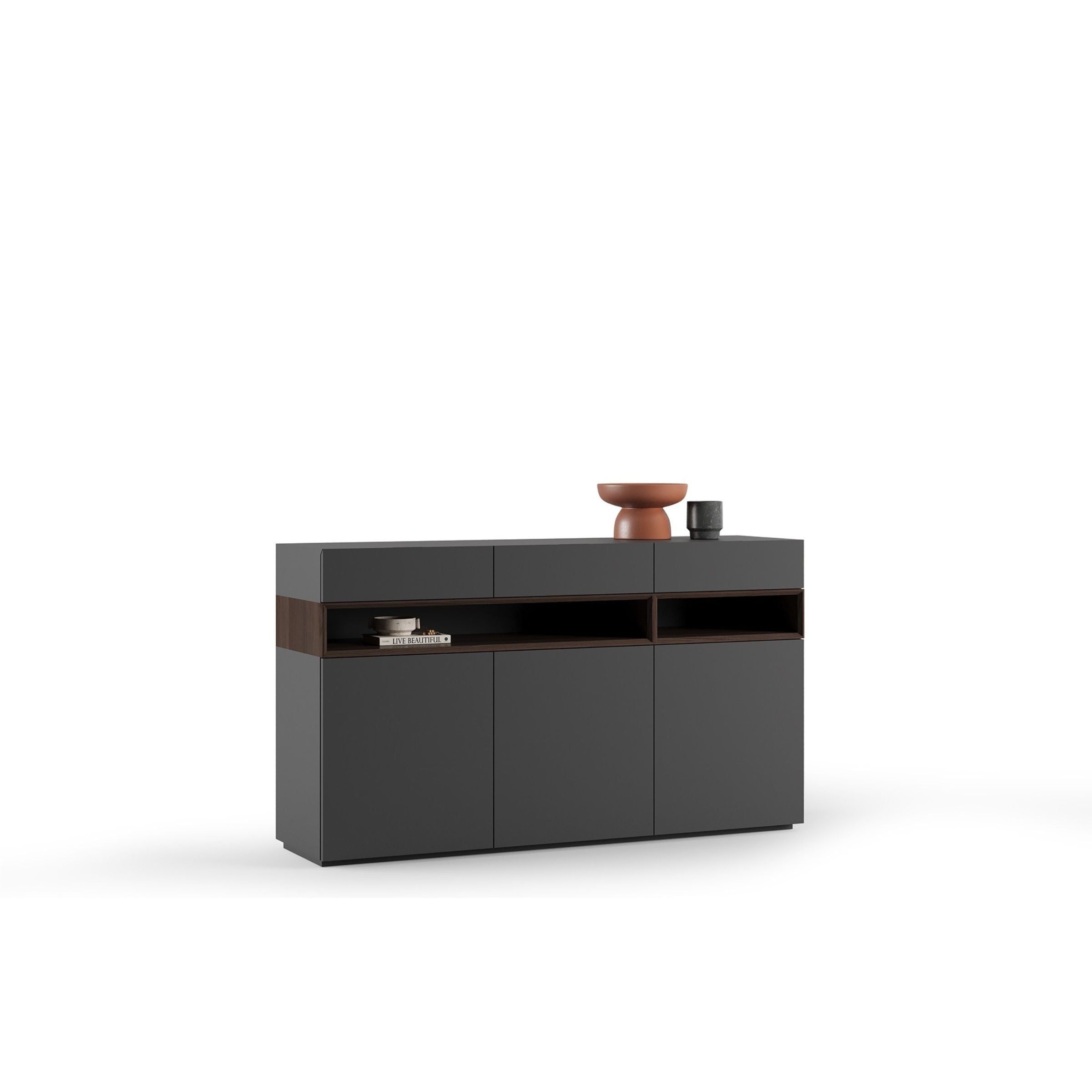 Lipa Sideboard/ Console 3+1 Door YOLPA-SB - Cabinets - ebarza Furniture UAE | Shop Modern Furniture in Abu Dhabi & Dubai - مفروشات ايبازرا في الامارات | تسوق اثاث عصري وديكورات مميزة في دبي وابوظبي