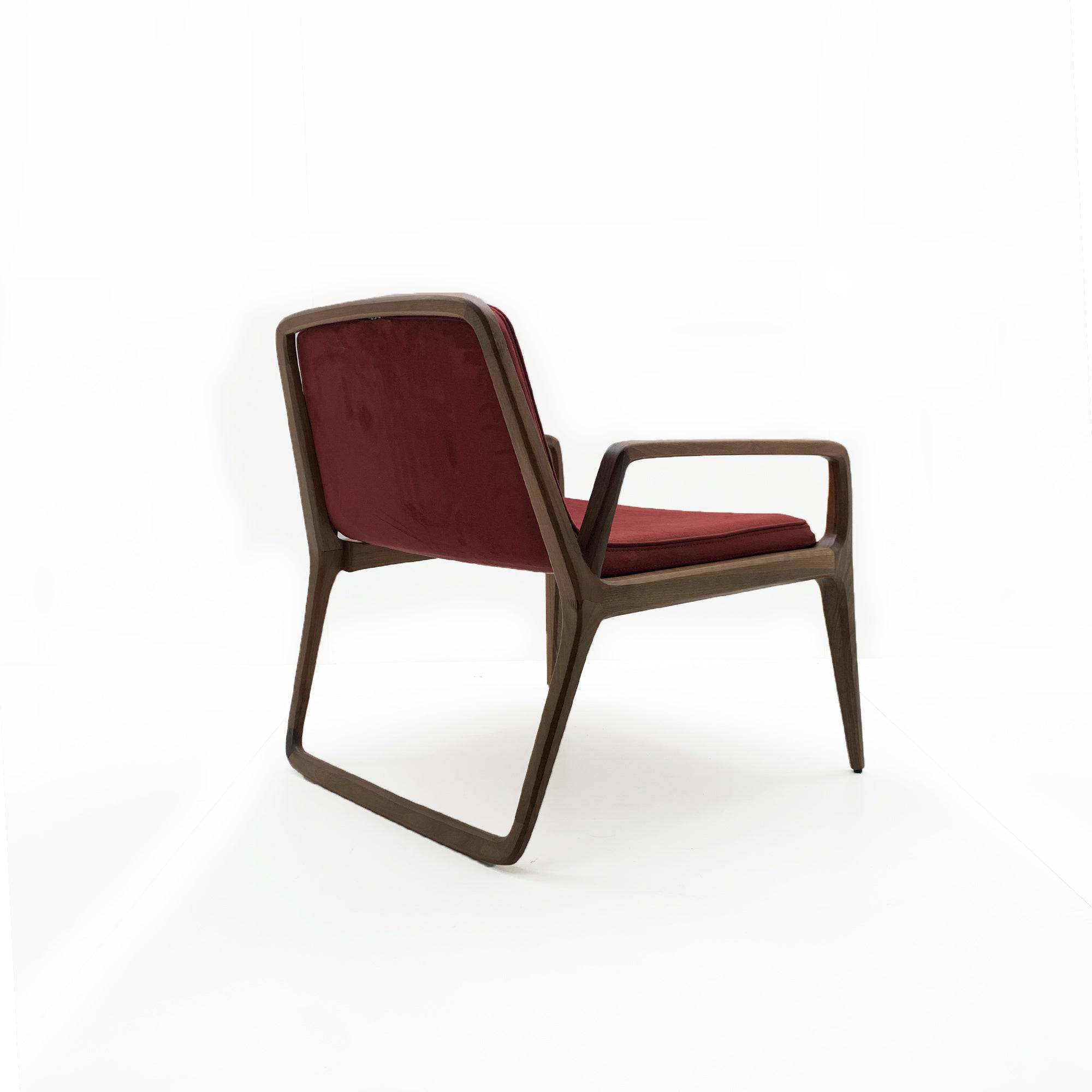 Loft Solid Wood Lounge Chair Loft-Red -  Lounge Chairs - ebarza Furniture UAE | Shop Modern Furniture in Abu Dhabi & Dubai - مفروشات ايبازرا في الامارات | تسوق اثاث عصري وديكورات مميزة في دبي وابوظبي