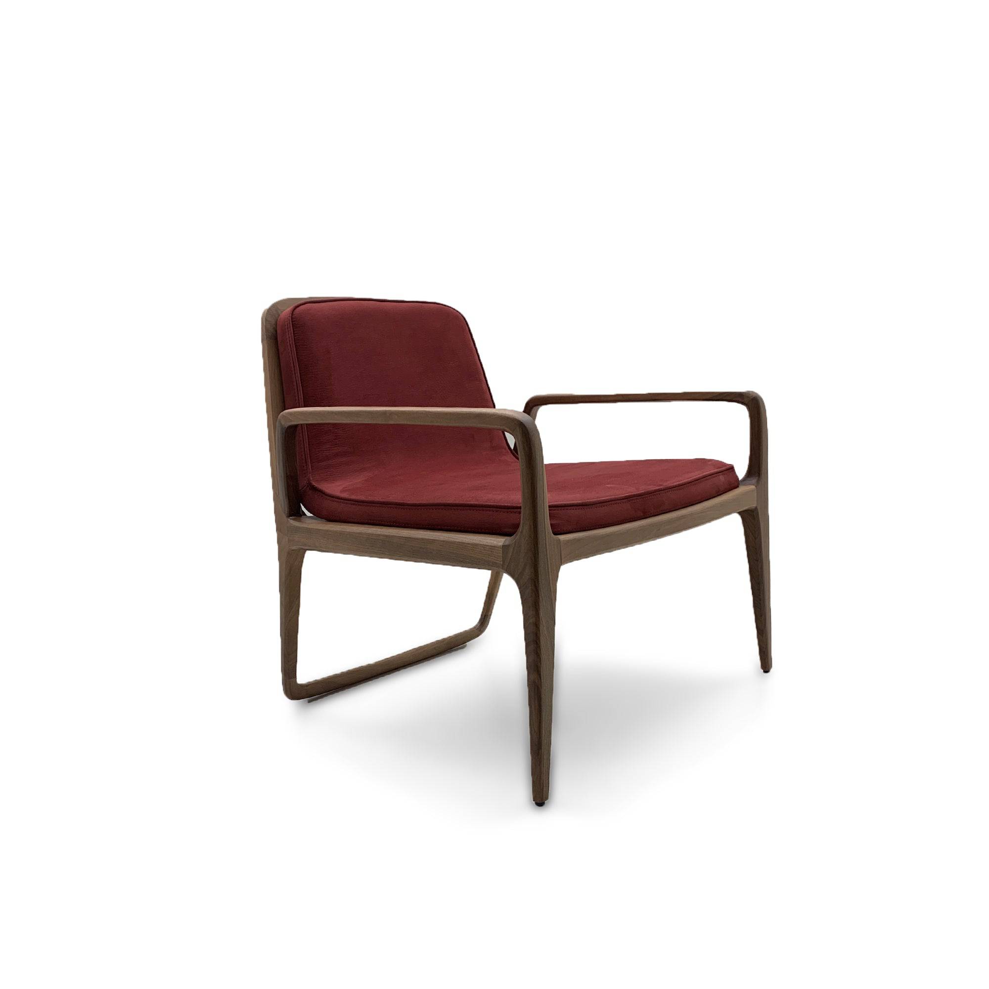 Loft Solid Wood Lounge Chair Loft-Red -  Lounge Chairs - ebarza Furniture UAE | Shop Modern Furniture in Abu Dhabi & Dubai - مفروشات ايبازرا في الامارات | تسوق اثاث عصري وديكورات مميزة في دبي وابوظبي