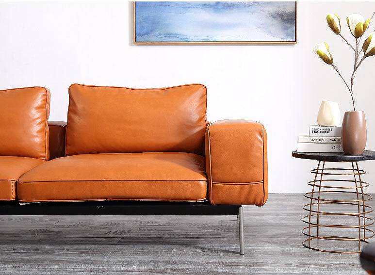 Lorraine Classic Sofa Sf019-3 / SF19-3 - Orange - Sofas - ebarza Furniture UAE | Shop Modern Furniture in Abu Dhabi & Dubai - مفروشات ايبازرا في الامارات | تسوق اثاث عصري وديكورات مميزة في دبي وابوظبي