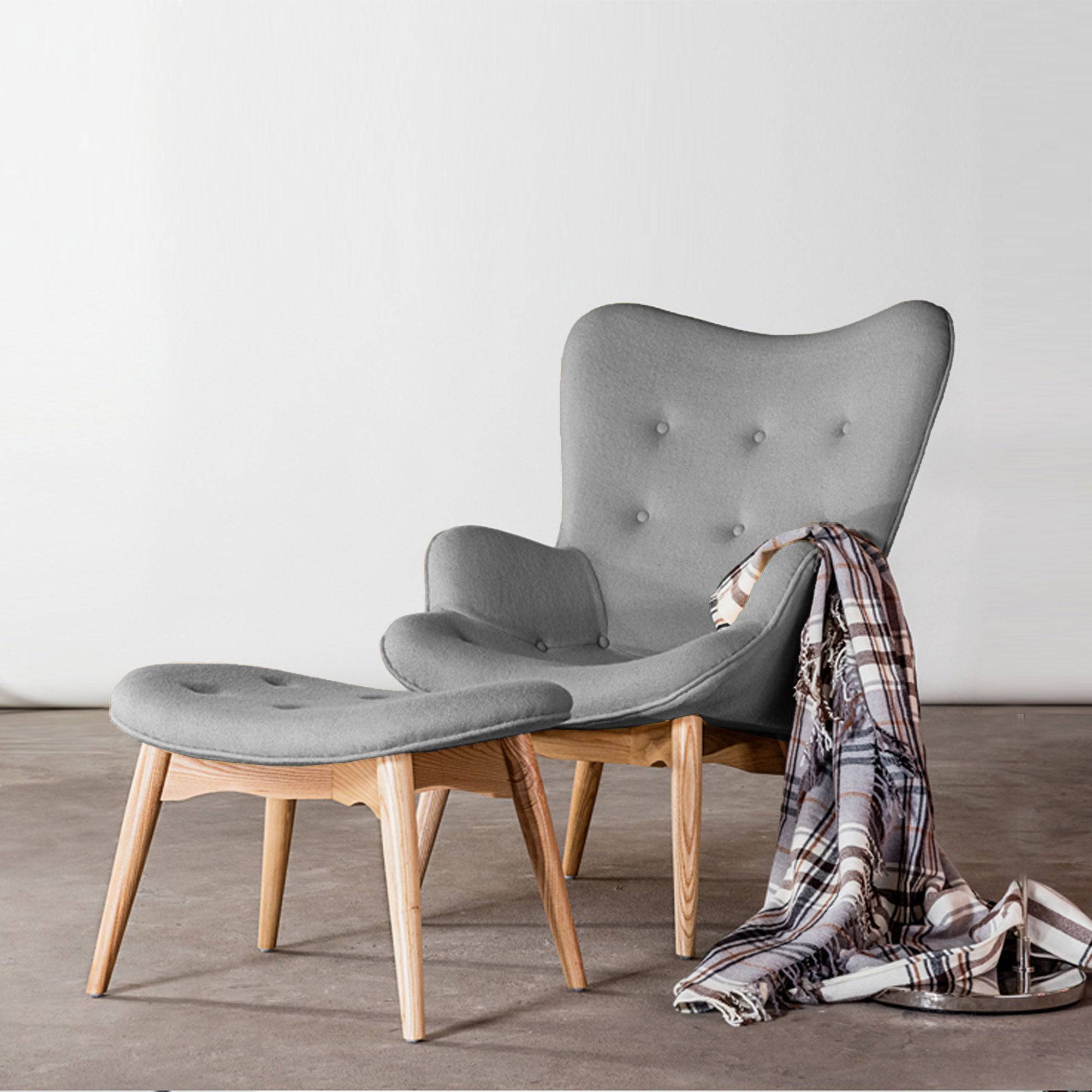 Display Item - Lounge Chair And Ottoman Bp8125-G-NAKHEEL - DISPLAY ITEM - ebarza Furniture UAE | Shop Modern Furniture in Abu Dhabi & Dubai - مفروشات ايبازرا في الامارات | تسوق اثاث عصري وديكورات مميزة في دبي وابوظبي