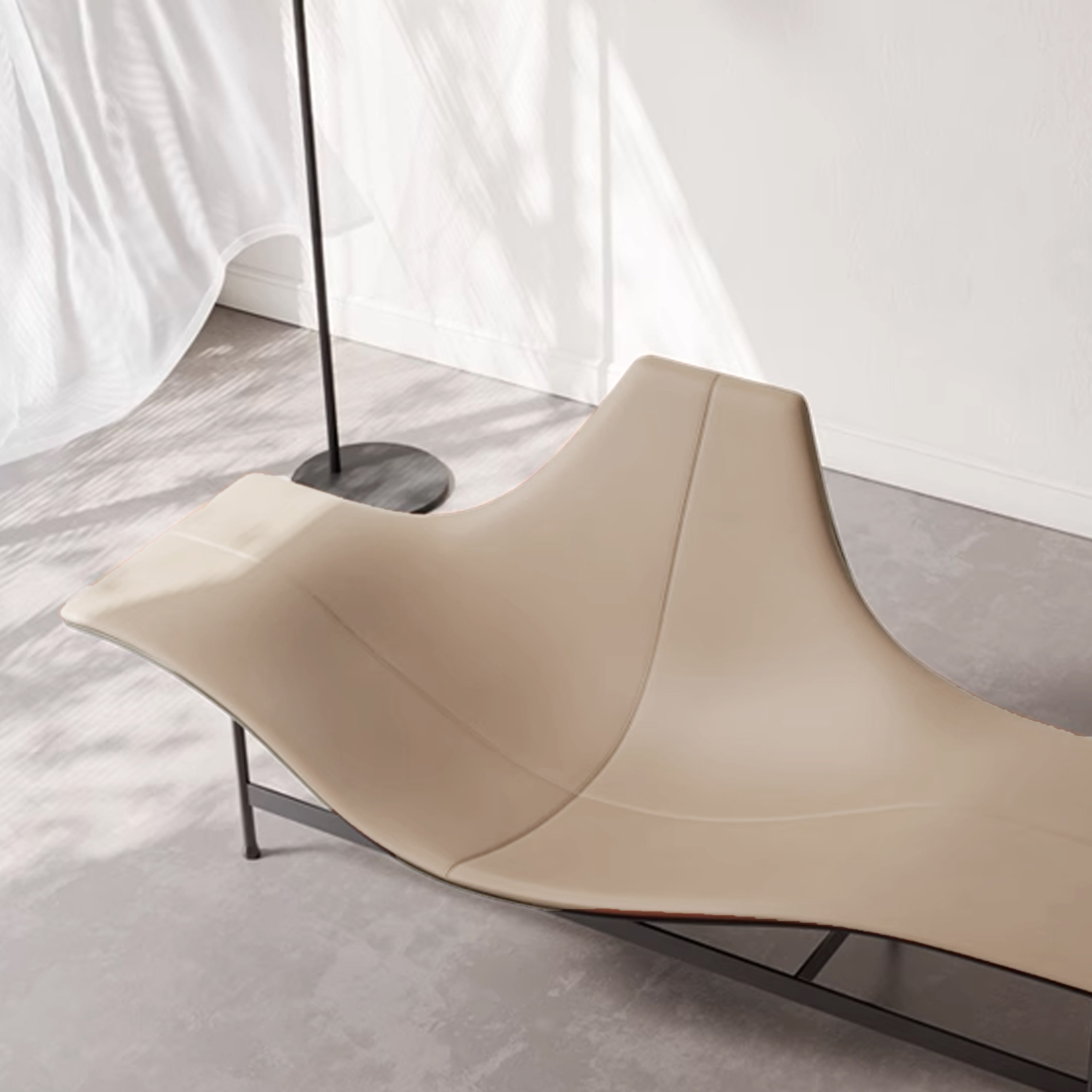 Maserati Fiberglass Beige  Lounge Chair B37/ IXY-X736-Beige -  Armchairs - ebarza Furniture UAE | Shop Modern Furniture in Abu Dhabi & Dubai - مفروشات ايبازرا في الامارات | تسوق اثاث عصري وديكورات مميزة في دبي وابوظبي