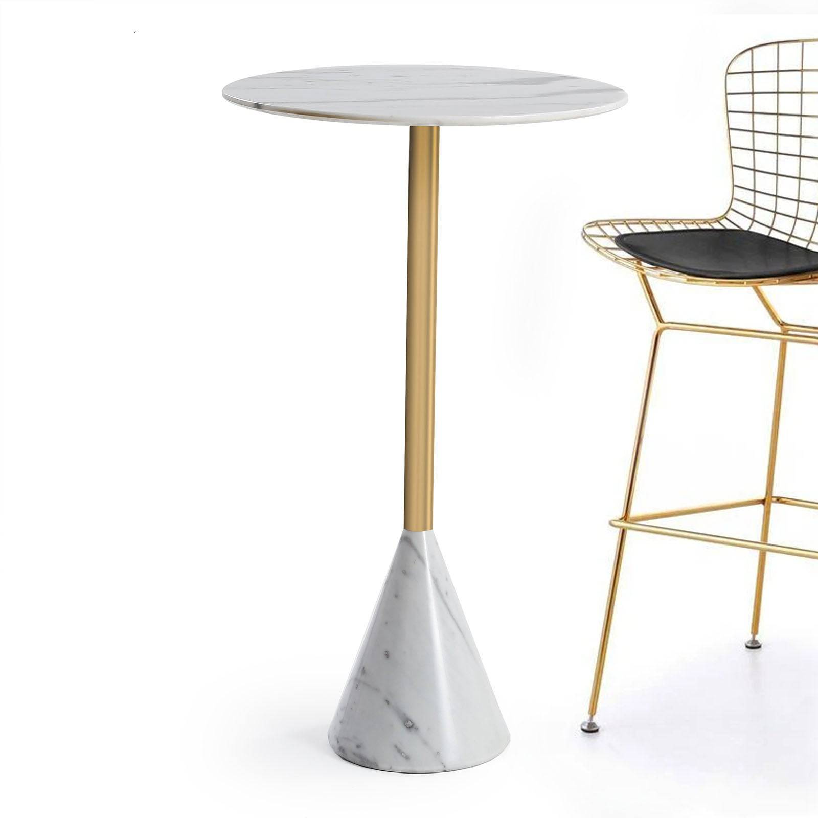 Display Item - Madrid Natural Marble Bar Table St8644-60B-We Nakheel - DISPLAY ITEM - ebarza Furniture UAE | Shop Modern Furniture in Abu Dhabi & Dubai - مفروشات ايبازرا في الامارات | تسوق اثاث عصري وديكورات مميزة في دبي وابوظبي