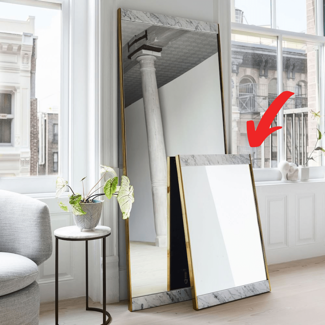 Marble Floor Mirror Oa-80118-1 -  Mirrors - ebarza Furniture UAE | Shop Modern Furniture in Abu Dhabi & Dubai - مفروشات ايبازرا في الامارات | تسوق اثاث عصري وديكورات مميزة في دبي وابوظبي