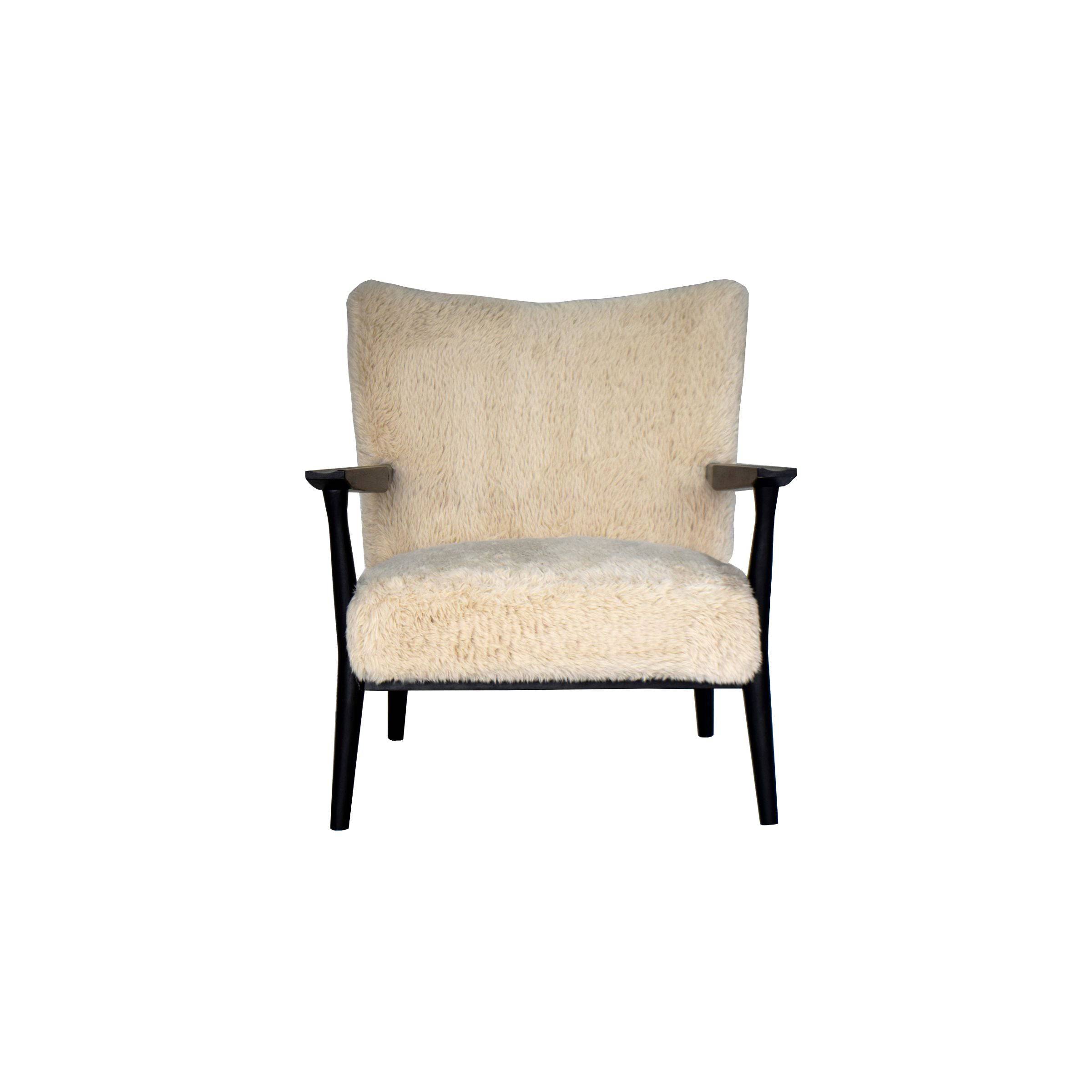 Metal Arm  Accent Chair-Crème 18080E -  Lounge Chairs - ebarza Furniture UAE | Shop Modern Furniture in Abu Dhabi & Dubai - مفروشات ايبازرا في الامارات | تسوق اثاث عصري وديكورات مميزة في دبي وابوظبي