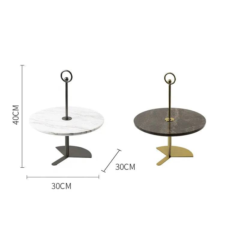 Metal & Marble Dessert Stand Fc-W2126A -  Delight Plates - ebarza Furniture UAE | Shop Modern Furniture in Abu Dhabi & Dubai - مفروشات ايبازرا في الامارات | تسوق اثاث عصري وديكورات مميزة في دبي وابوظبي
