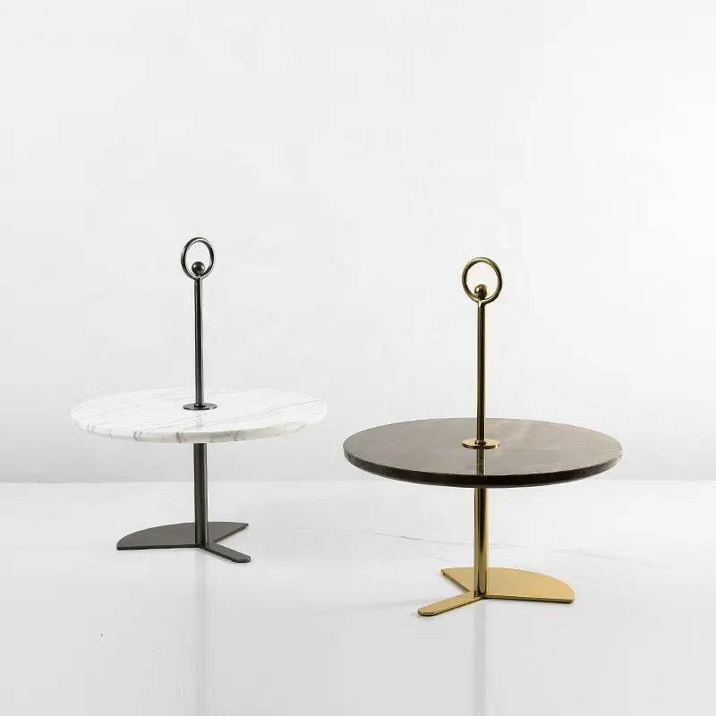 Metal & Marble Dessert Stand Fc-W2126A -  Delight Plates - ebarza Furniture UAE | Shop Modern Furniture in Abu Dhabi & Dubai - مفروشات ايبازرا في الامارات | تسوق اثاث عصري وديكورات مميزة في دبي وابوظبي