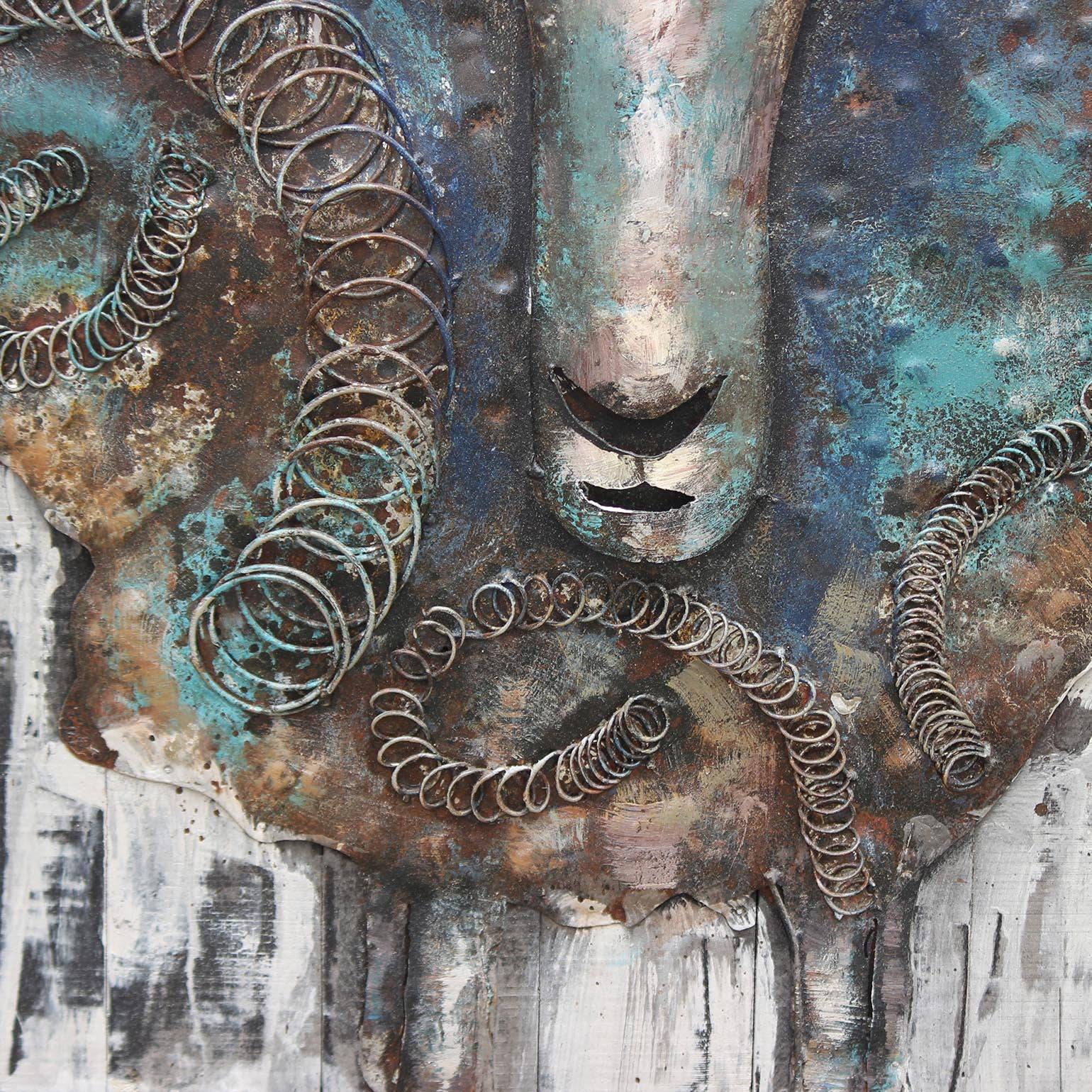 Metal Sheep Handcrafted Metal Art Painting 100X100 Cm Soap033 - Paintings - ebarza Furniture UAE | Shop Modern Furniture in Abu Dhabi & Dubai - مفروشات ايبازرا في الامارات | تسوق اثاث عصري وديكورات مميزة في دبي وابوظبي