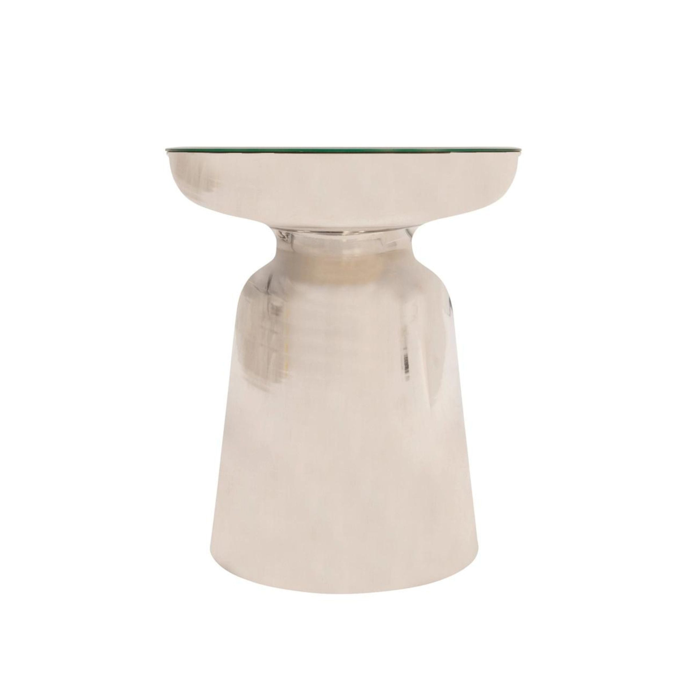 Metal Side Table With Mirror Top 15472-02 -  Side Tables - ebarza Furniture UAE | Shop Modern Furniture in Abu Dhabi & Dubai - مفروشات ايبازرا في الامارات | تسوق اثاث عصري وديكورات مميزة في دبي وابوظبي