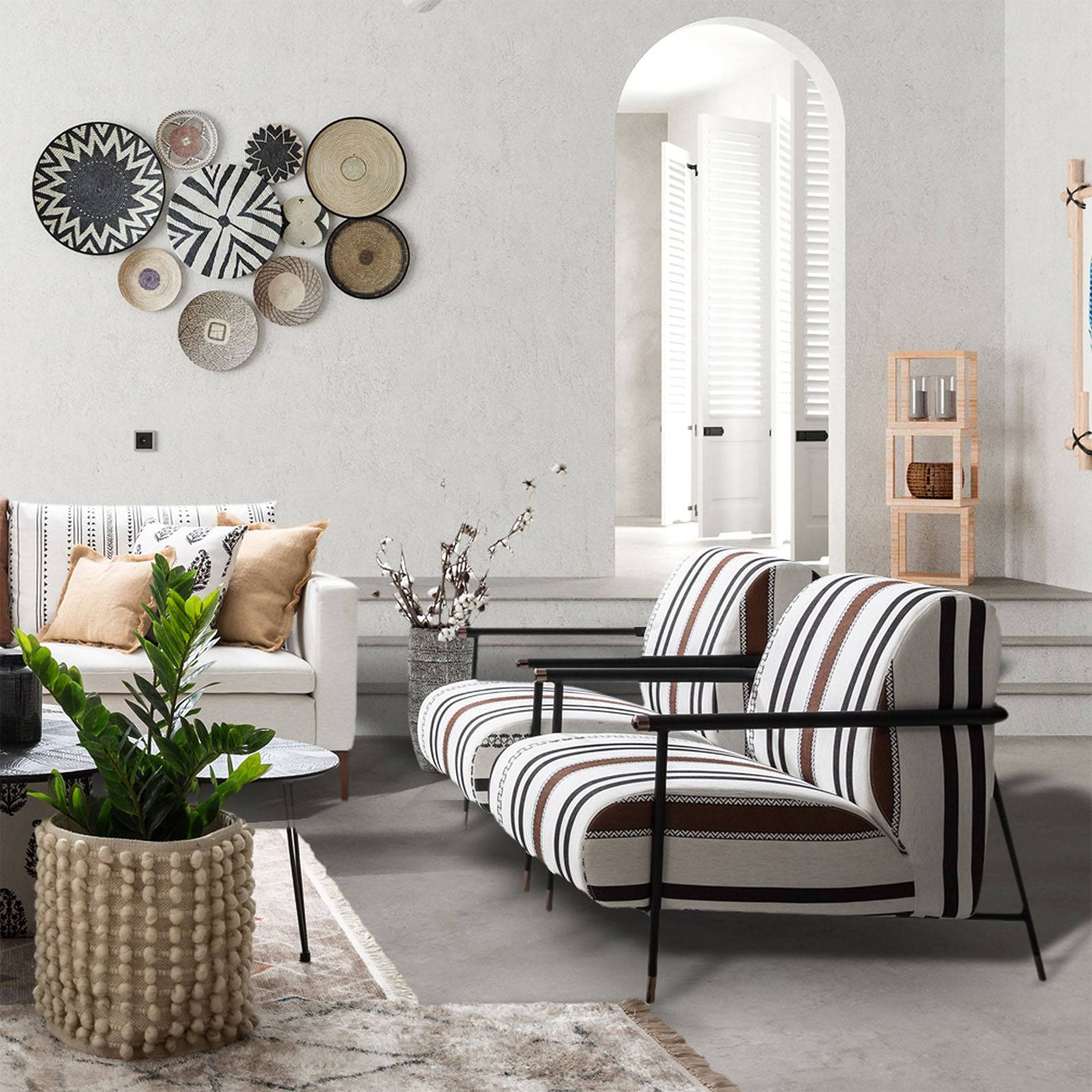 Metropol Bohomian L Shape Sofa SLNI-METBOL - Sofas - ebarza Furniture UAE | Shop Modern Furniture in Abu Dhabi & Dubai - مفروشات ايبازرا في الامارات | تسوق اثاث عصري وديكورات مميزة في دبي وابوظبي