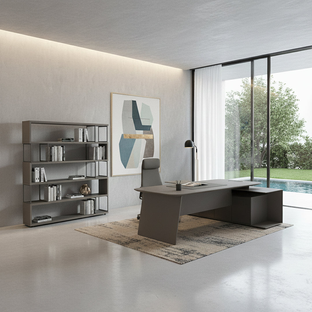 Microfiber Hard Leather Desk OD-252-L - Office Desks - ebarza Furniture UAE | Shop Modern Furniture in Abu Dhabi & Dubai - مفروشات ايبازرا في الامارات | تسوق اثاث عصري وديكورات مميزة في دبي وابوظبي