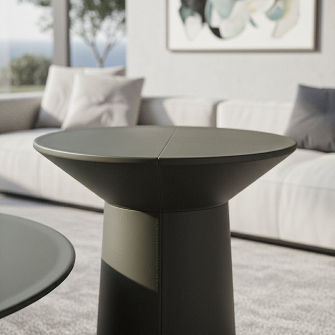 Microfiber Hard Leather Side Table SCT-258 - Side Tables - ebarza Furniture UAE | Shop Modern Furniture in Abu Dhabi & Dubai - مفروشات ايبازرا في الامارات | تسوق اثاث عصري وديكورات مميزة في دبي وابوظبي