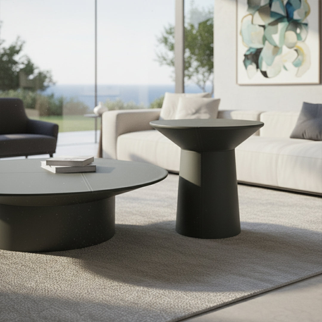 Microfiber Hard Leather Side Table SCT-258 - Side Tables - ebarza Furniture UAE | Shop Modern Furniture in Abu Dhabi & Dubai - مفروشات ايبازرا في الامارات | تسوق اثاث عصري وديكورات مميزة في دبي وابوظبي