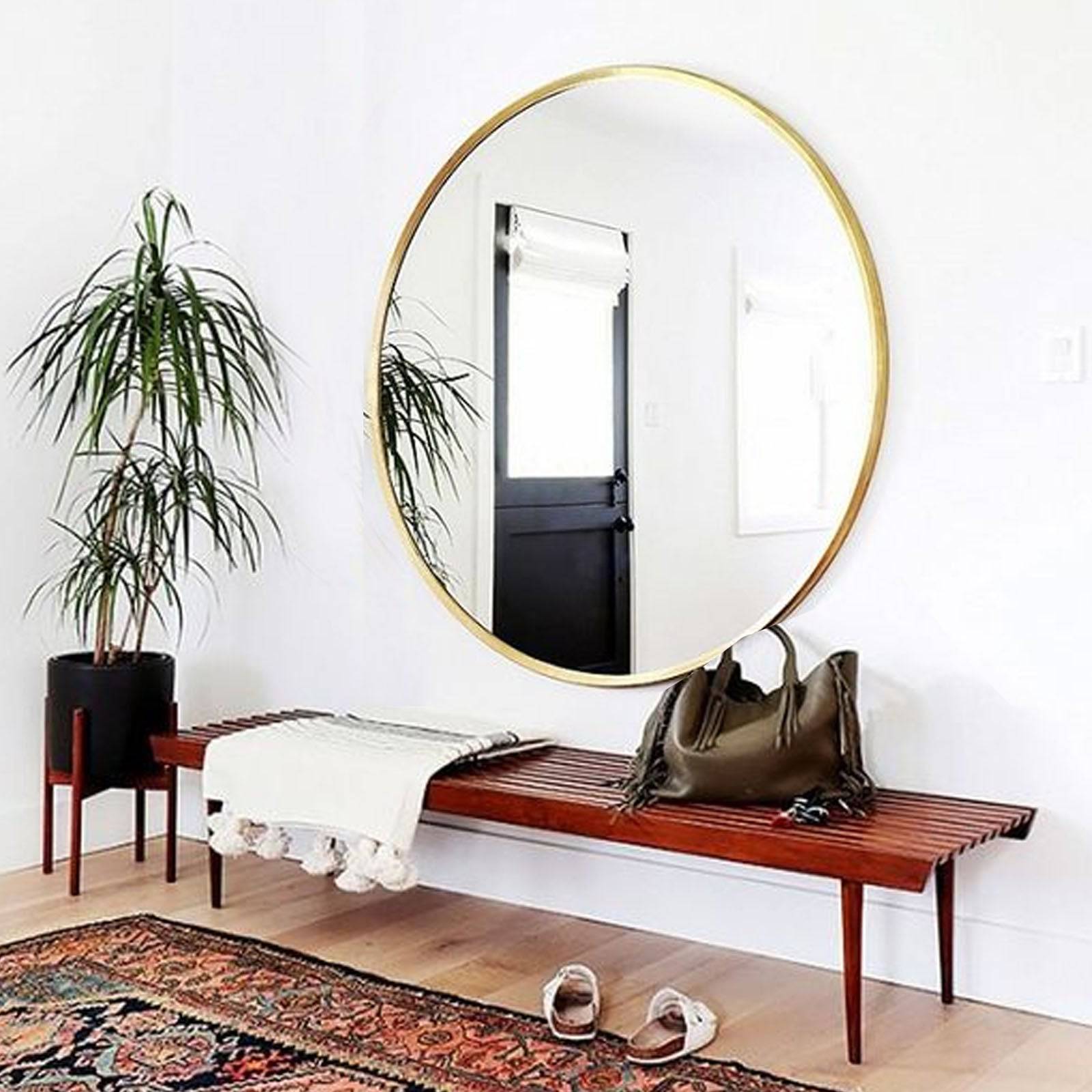 Mid Century French Style Mirror Oa-5874M-G -  Mirrors - ebarza Furniture UAE | Shop Modern Furniture in Abu Dhabi & Dubai - مفروشات ايبازرا في الامارات | تسوق اثاث عصري وديكورات مميزة في دبي وابوظبي